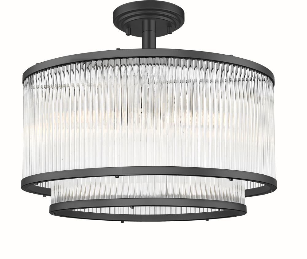 Zuma Line Sergio lampa podsufitowa 5x60 W czarny mat/szkło przezroczyste C0528-05H-P7AC
