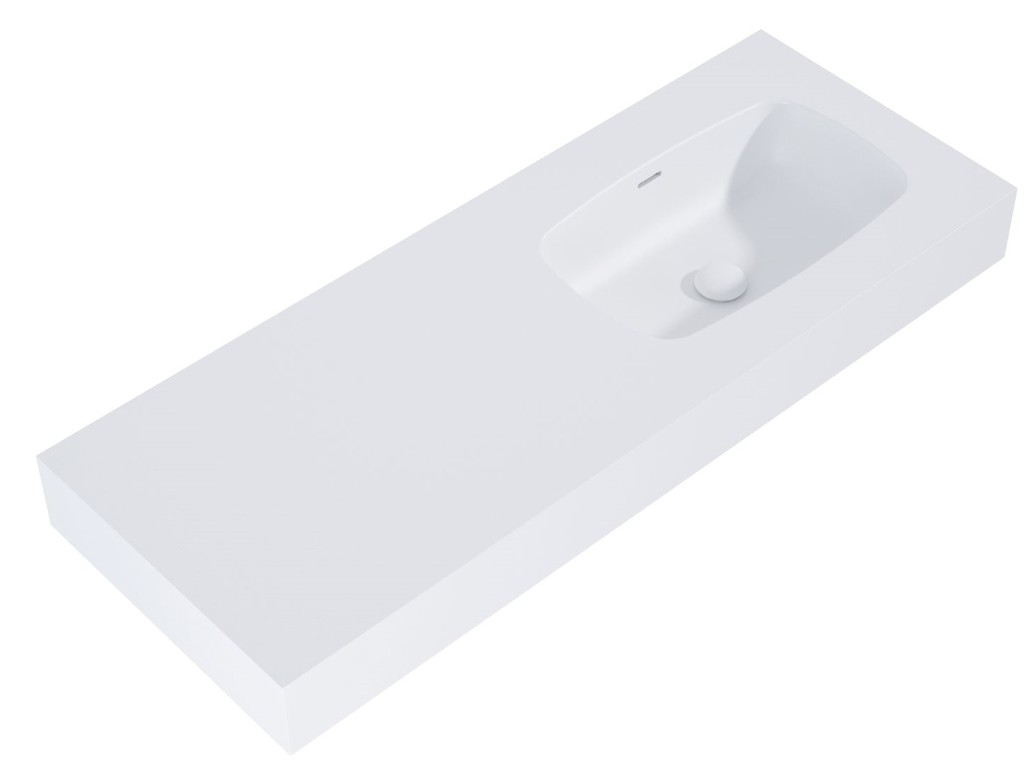 Elita Dimple umywalka 121x46 cm prostokątna ścienna white matt RE041202025290