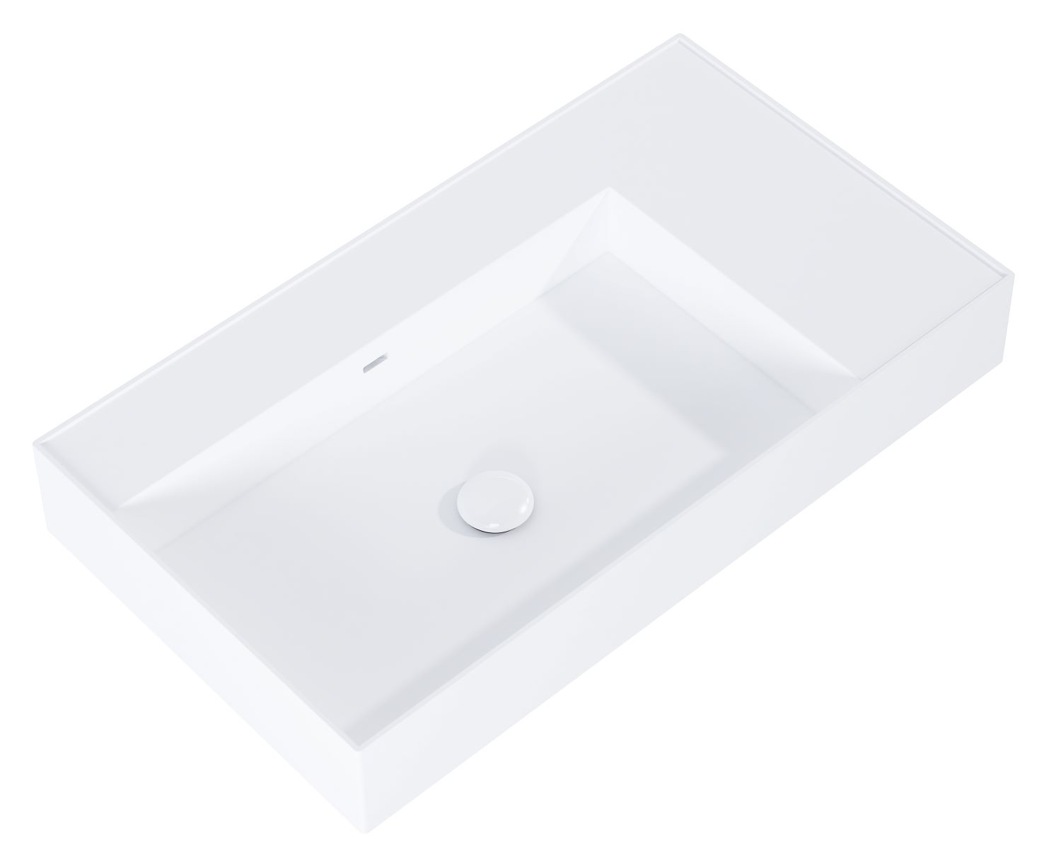 Elita Level umywalka 80,5x45,5 cm prostokątna ścienna lewa white matt RE041461175290