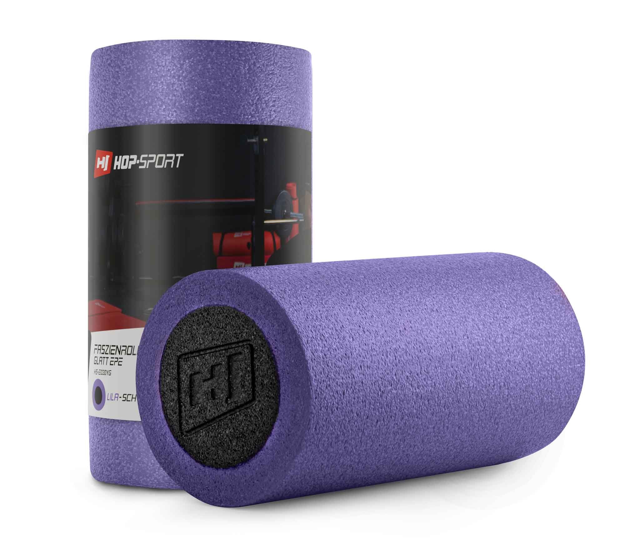 Wałek roller do masażu EPE 30cm fioletowo-czarny