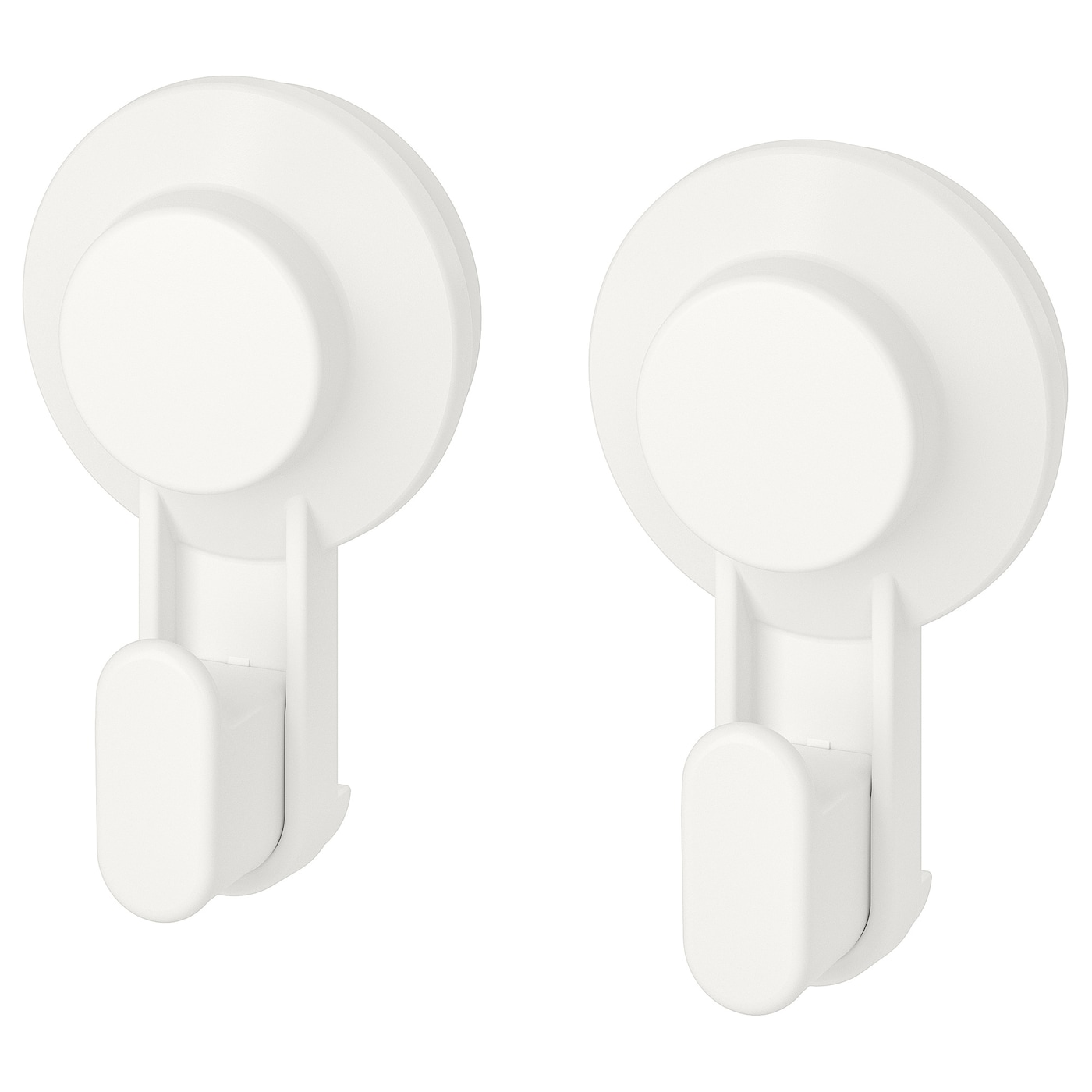 IKEA TISKEN wieszak z przyssawką, biały, Długość: 10 cm