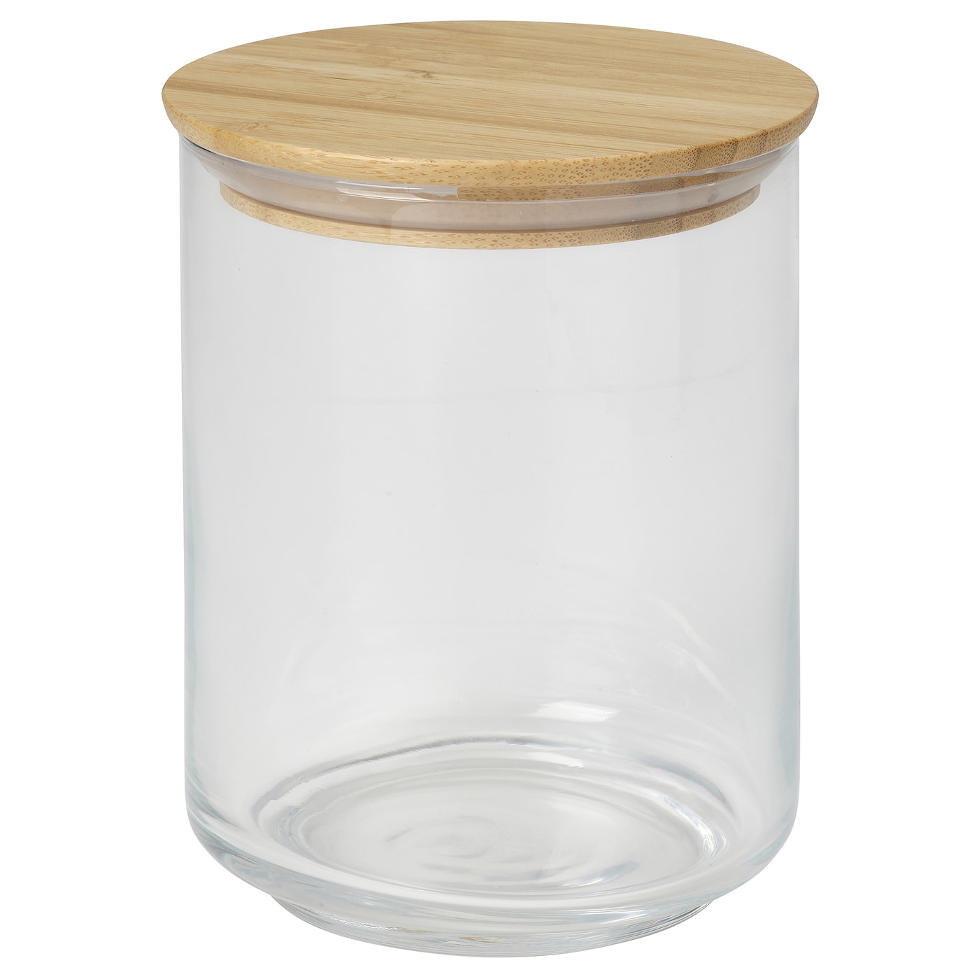 IKEA EKLATANT słoik z pokrywką, szkło bezbarwne/bambus, 0.8 l