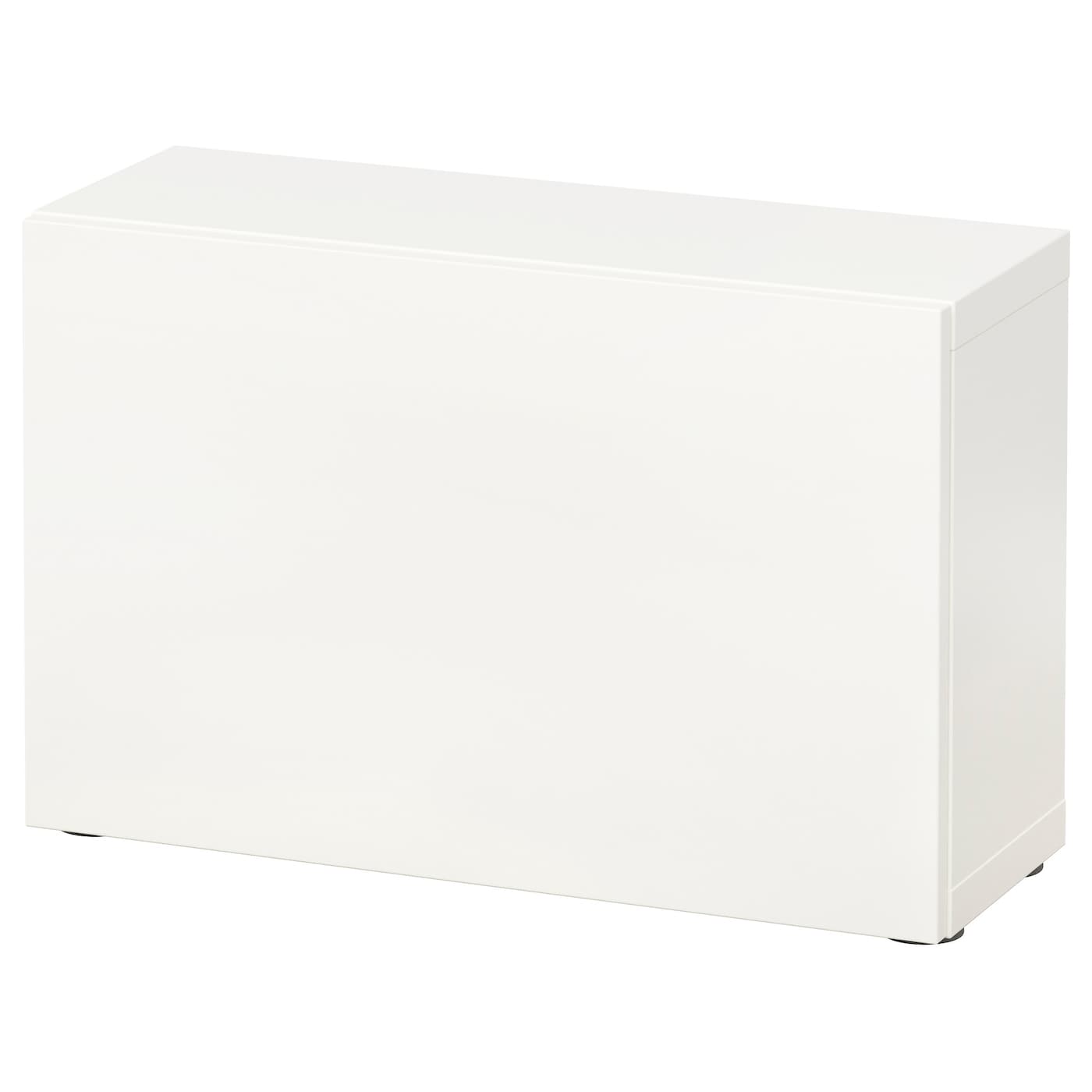 IKEA BESTÅ szafka z drzwiczkami, biały/Lappviken biały, 60x22x38 cm
