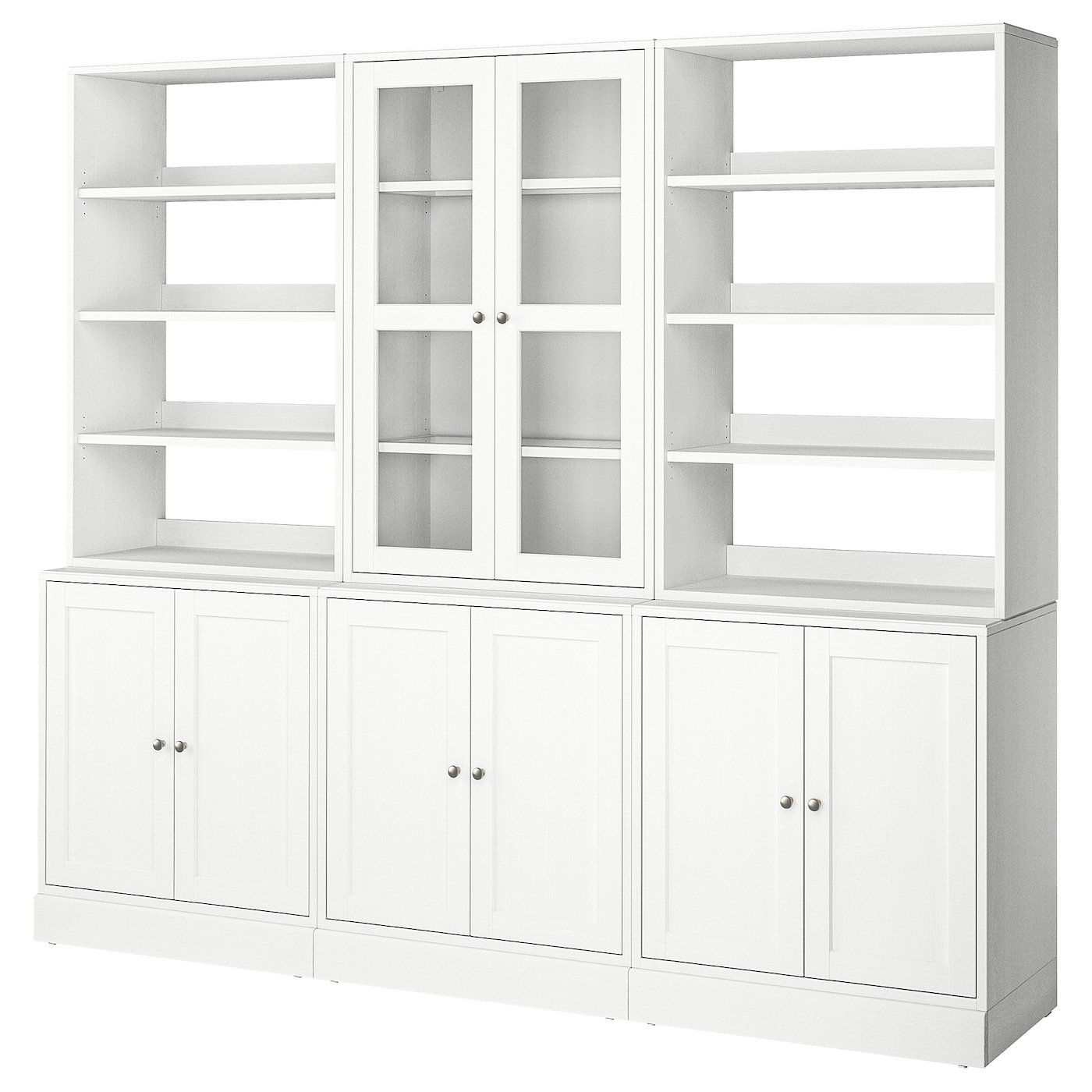 IKEA HAVSTA regał/szklane drzwi, biały, 243x47x212 cm