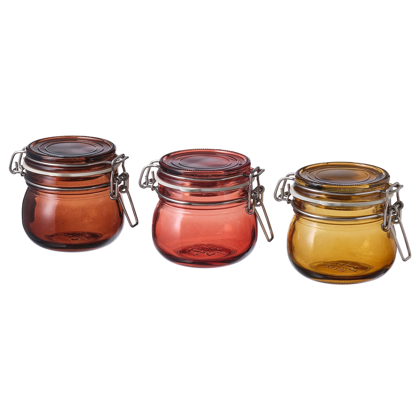 IKEA KRÖSAMOS słoik z pokrywką, wielobarwny, 13 cl