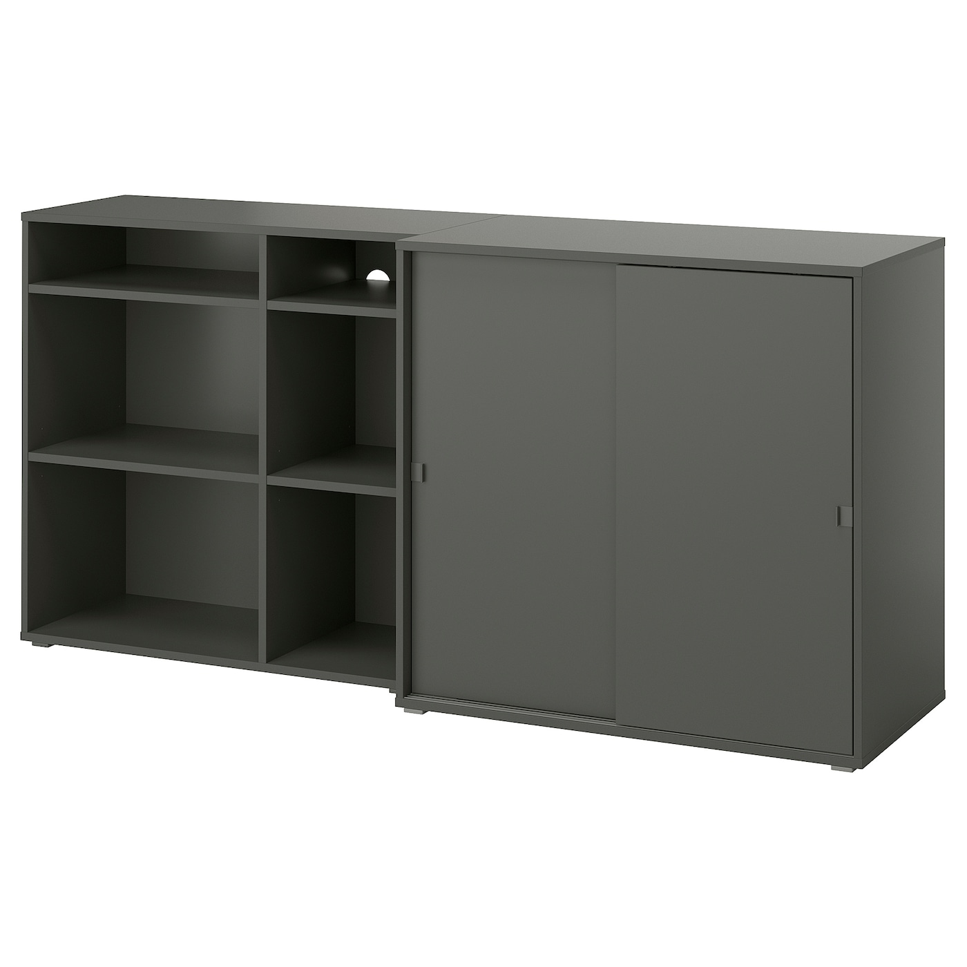IKEA VIHALS regał, ciemnoszary, 190x47x90 cm