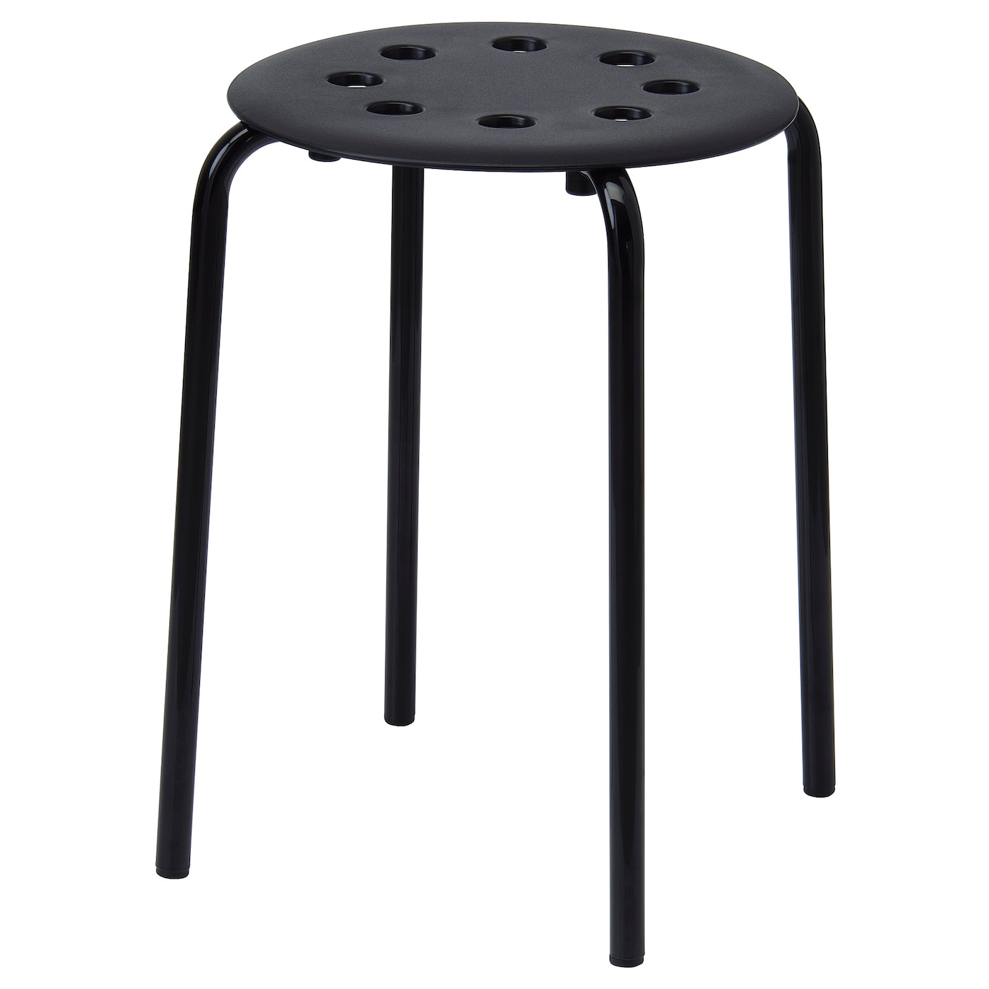 IKEA MARIUS stołek, czarny, 45 cm