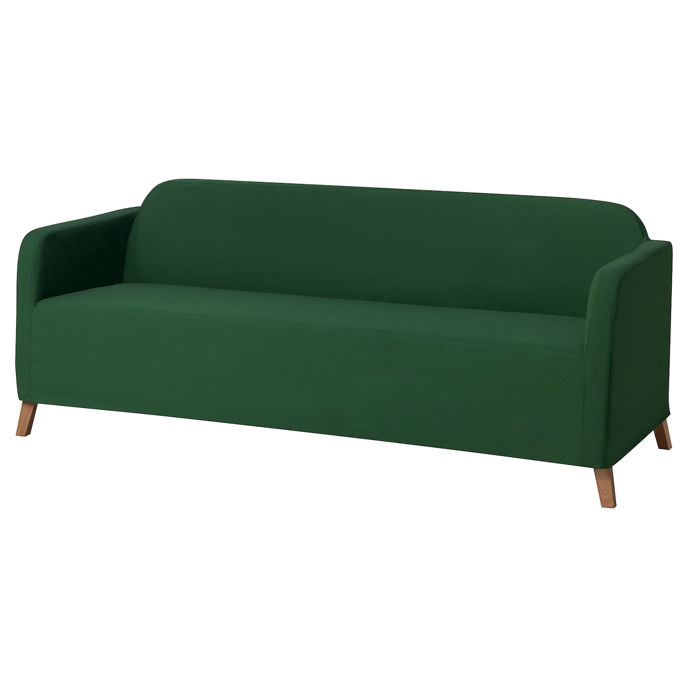 IKEA LINANÄS ochraniacz na sofę 3-osobową, Vissle ciemnozielony