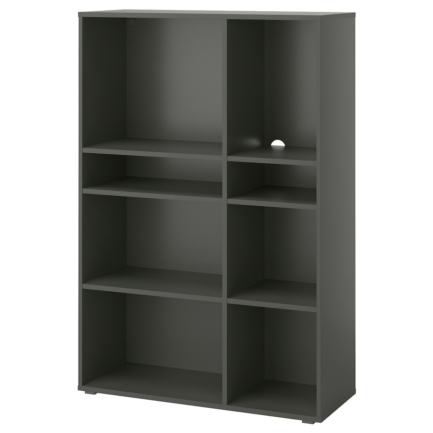IKEA VIHALS regał 6 półek, ciemnoszary, 95x37x140 cm
