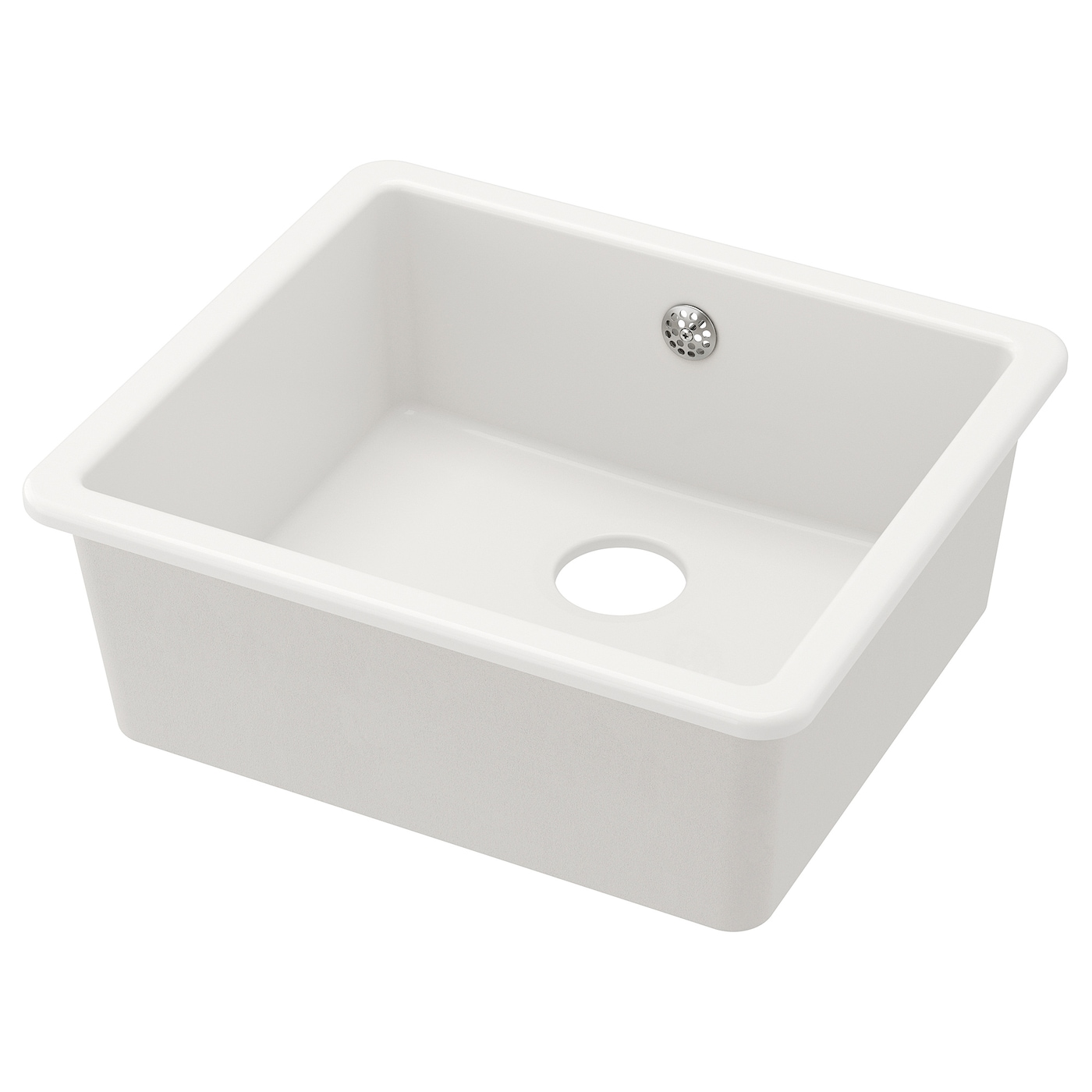 IKEA HAVSEN zlew wpuszczany, 1 komorowy, biały, 53x47 cm