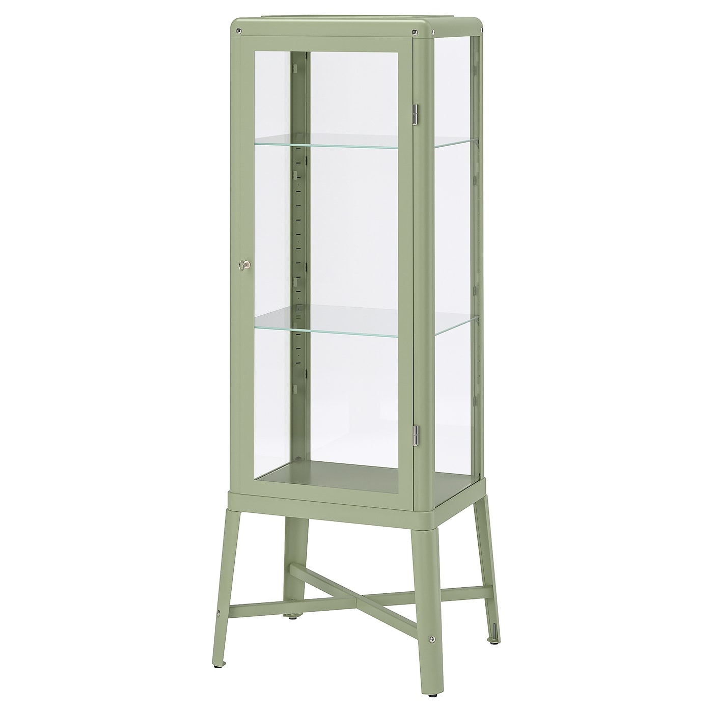 IKEA FABRIKÖR witryna, blady szarozielony, 57x150 cm