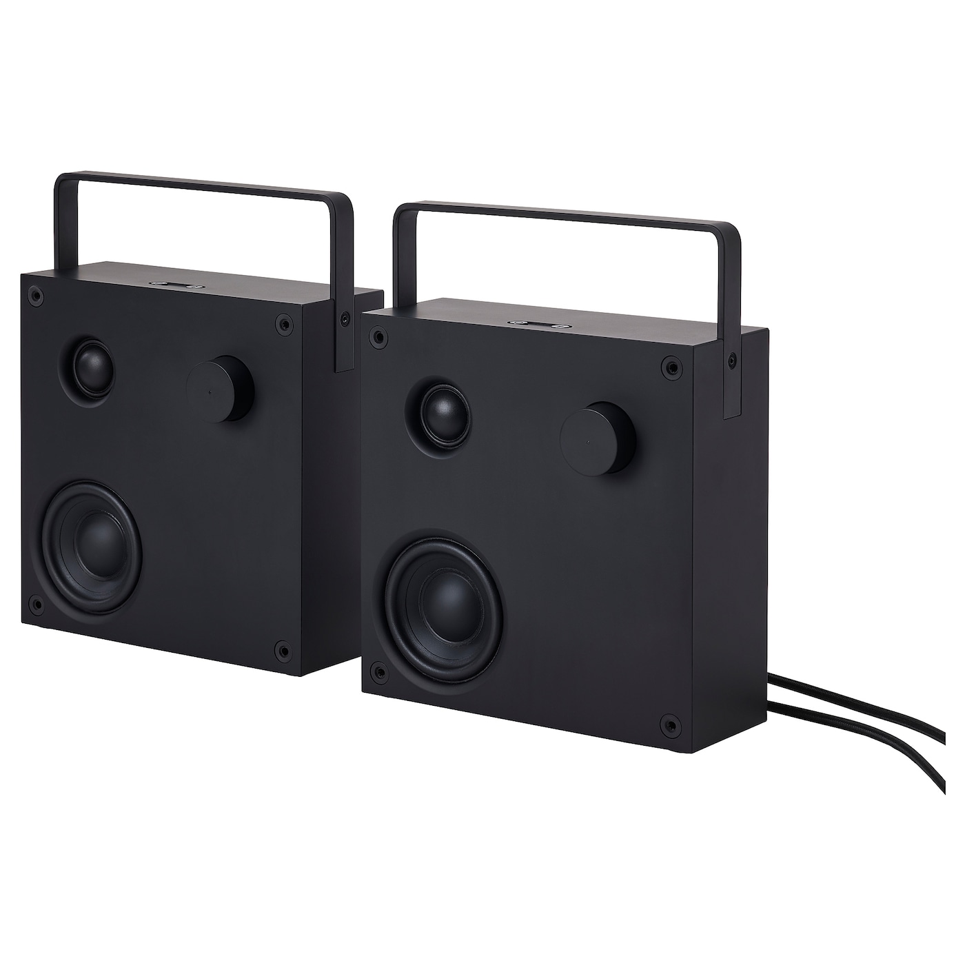 IKEA VAPPEBY głośniki bluetooth, czarny/2 szt. gen 3, 20x20 cm