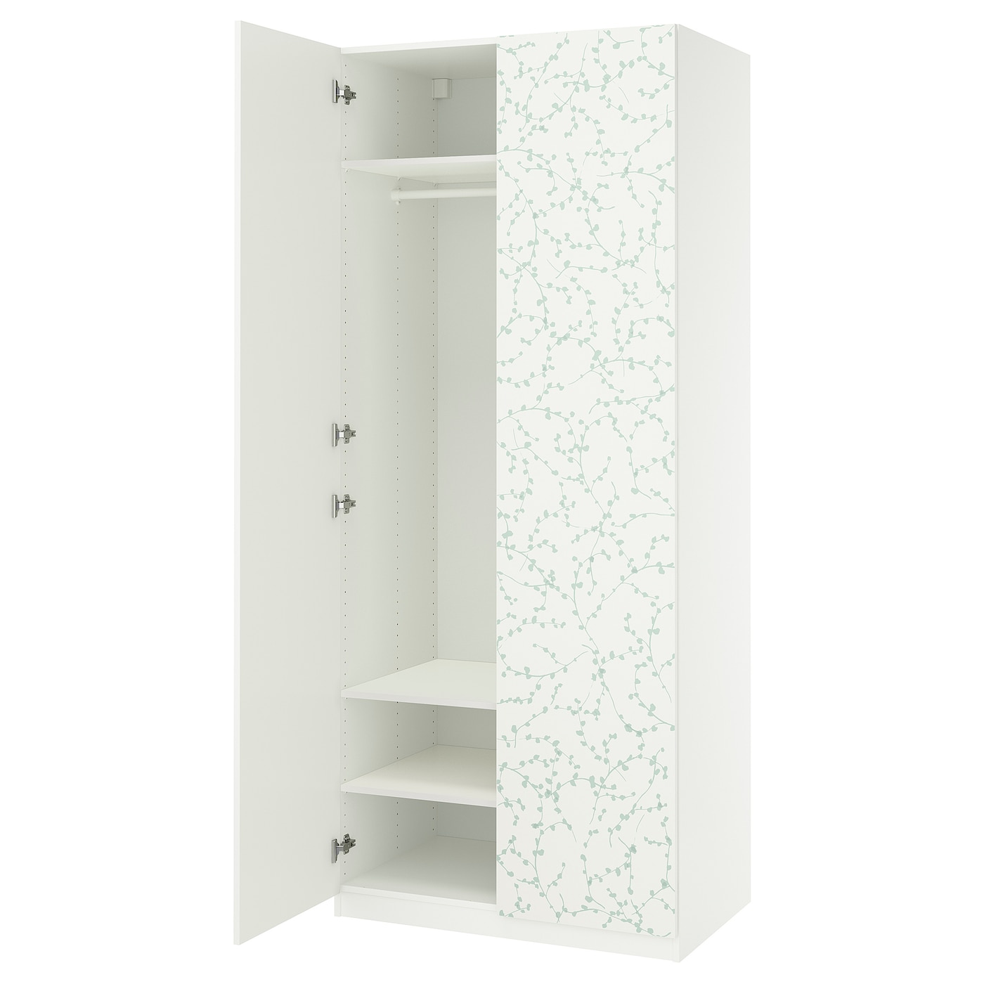 IKEA PAX / LINNABERG kombinacja szafy, biały/wzór, 100x60x236 cm