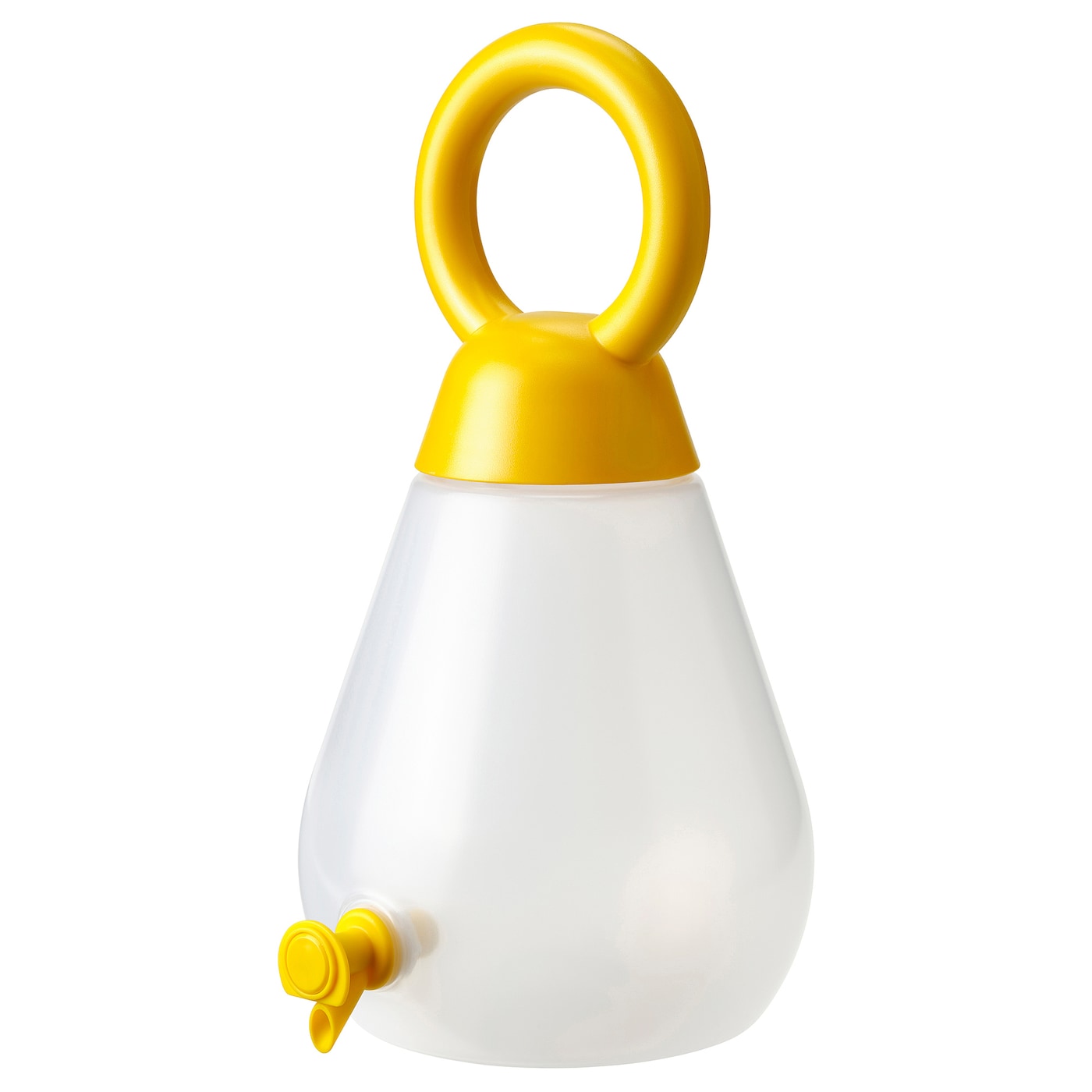 IKEA PILLERSTARR słoik z kranikiem, przezroczysty jaskrawożółty, 4 l