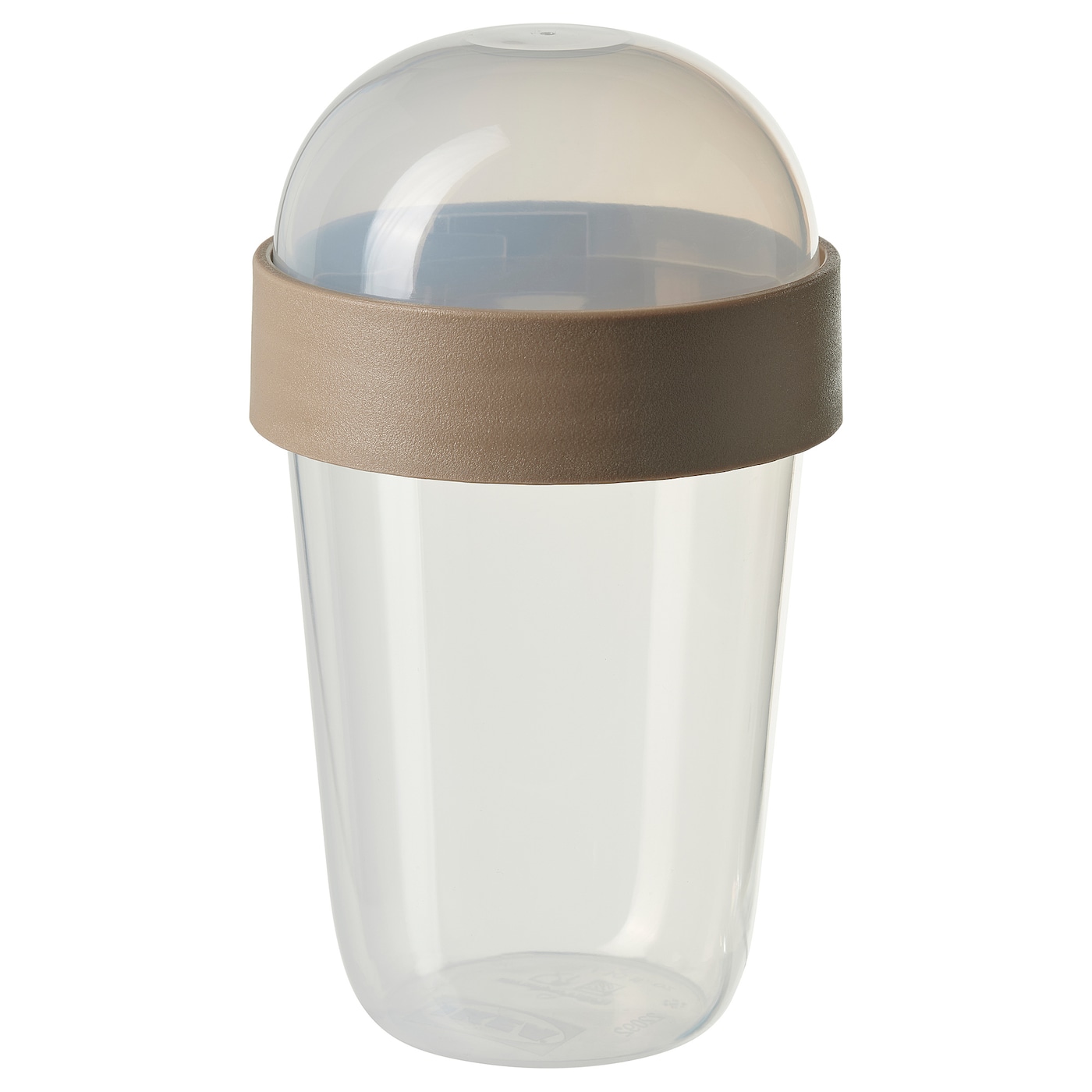 IKEA SPLITTERNY pojemnik na przekąski, przezroczysty/jasny szarobrązowy, 300 ml