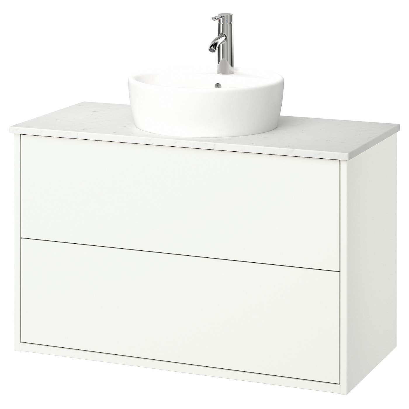 IKEA HAVBÄCK / TÖRNVIKEN szaf umyw z szufladami/umyw/bateria, biały, 102x49x79 cm