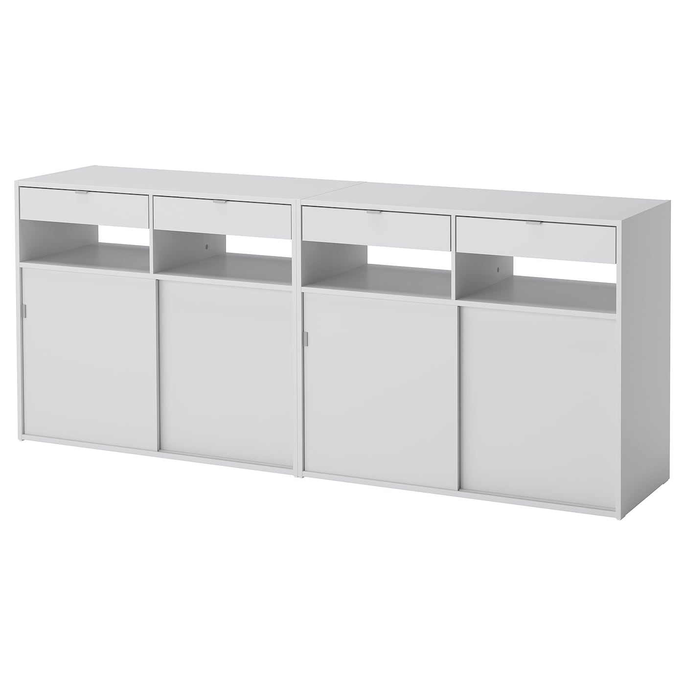 IKEA SPIKSMED regał, jasnoszary, 195x40x79 cm