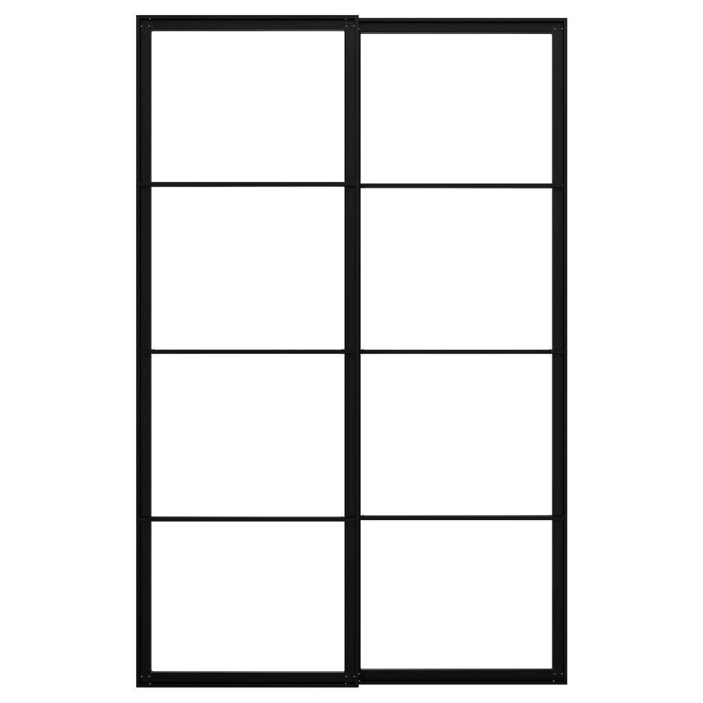 IKEA PAX obudowa drzwi przes. z prowadnicami, czarny, 150x236 cm