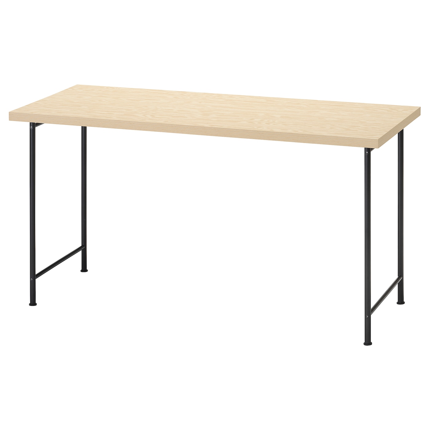 IKEA MITTCIRKEL / SPÄND biurko, żywy efekt sosny/czarny, 140x60 cm