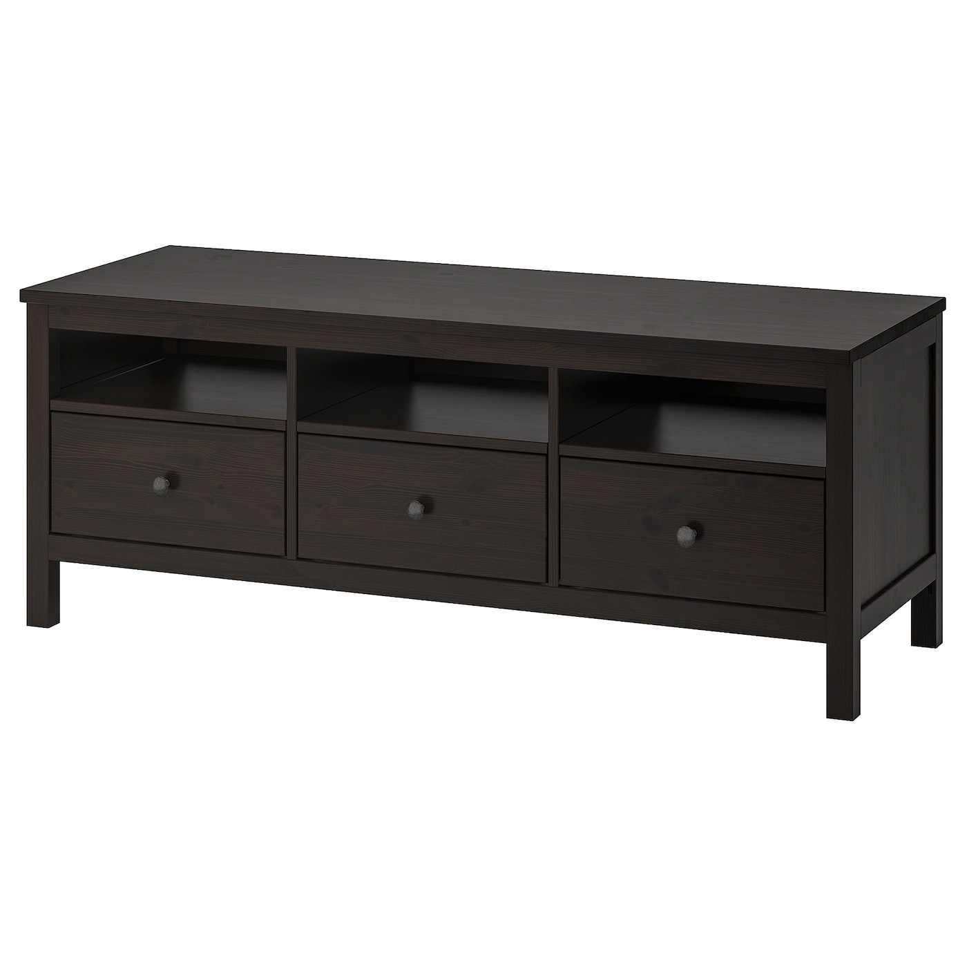 IKEA HEMNES szafka pod TV, czarnybrąz, 148x47x57 cm