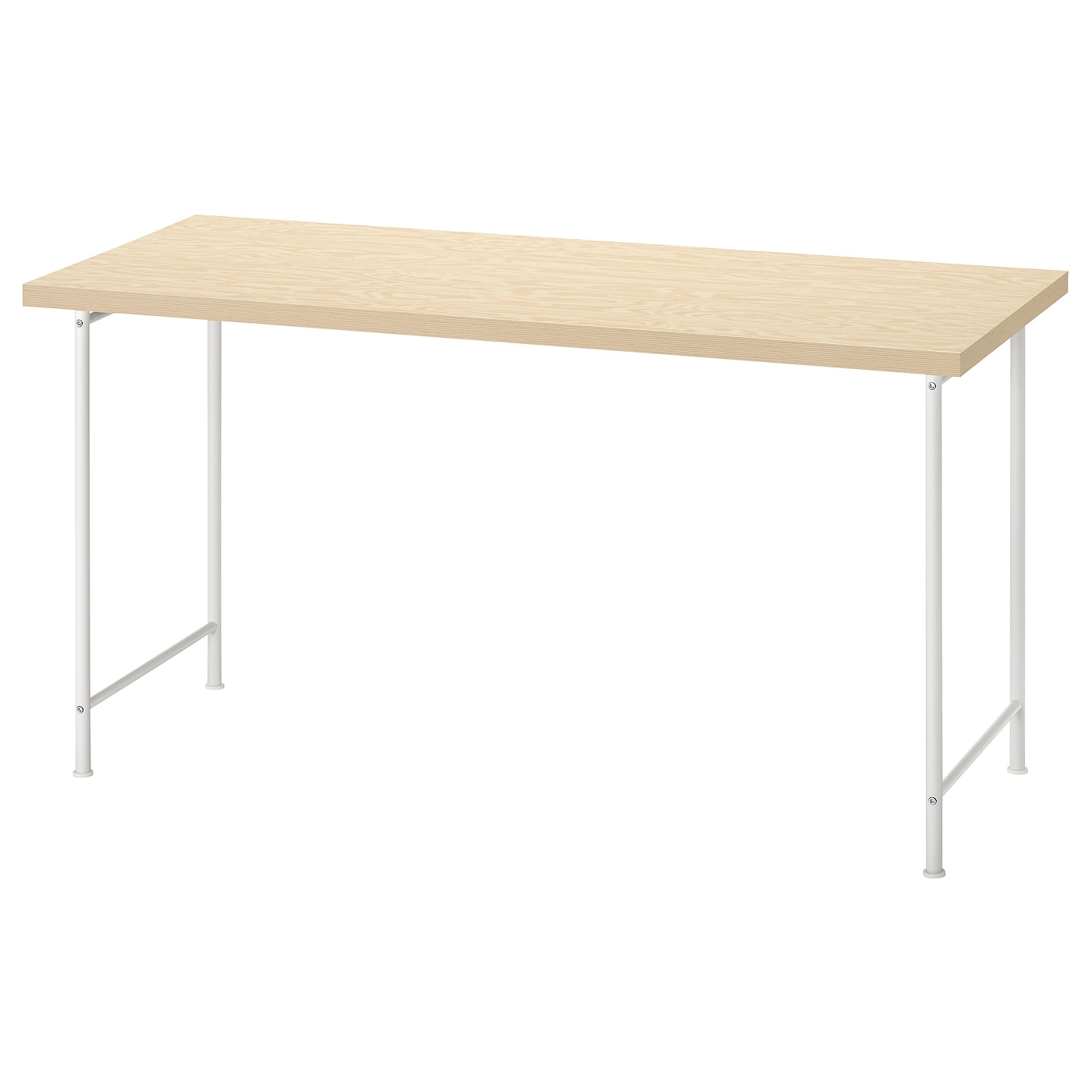 IKEA MITTCIRKEL / SPÄND biurko, żywy efekt sosny/biały, 140x60 cm