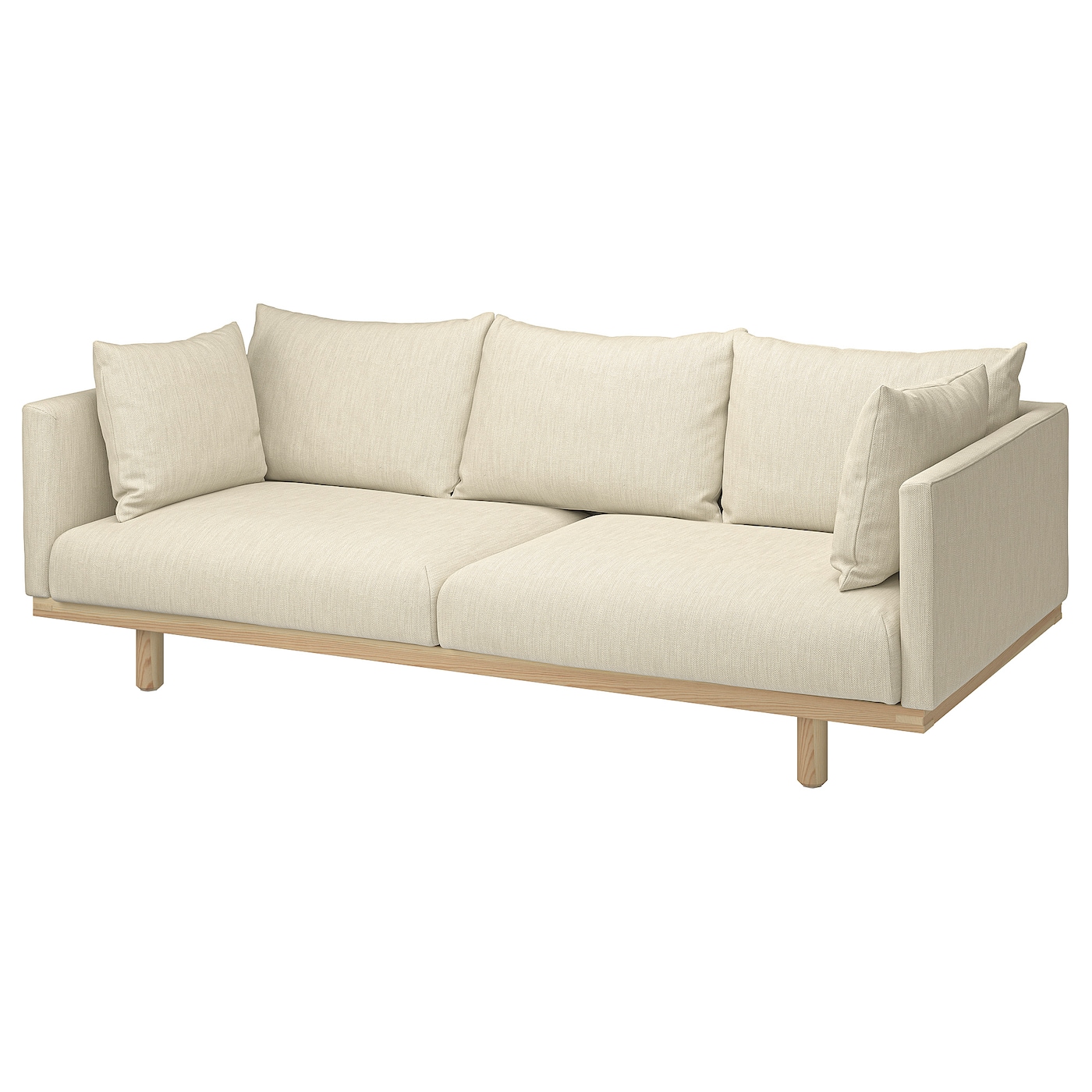 IKEA STOCKHOLM 2025 sofa 3-osobowa, Sundhamn beżowy, Wysokość podłokietnika: 68 cm
