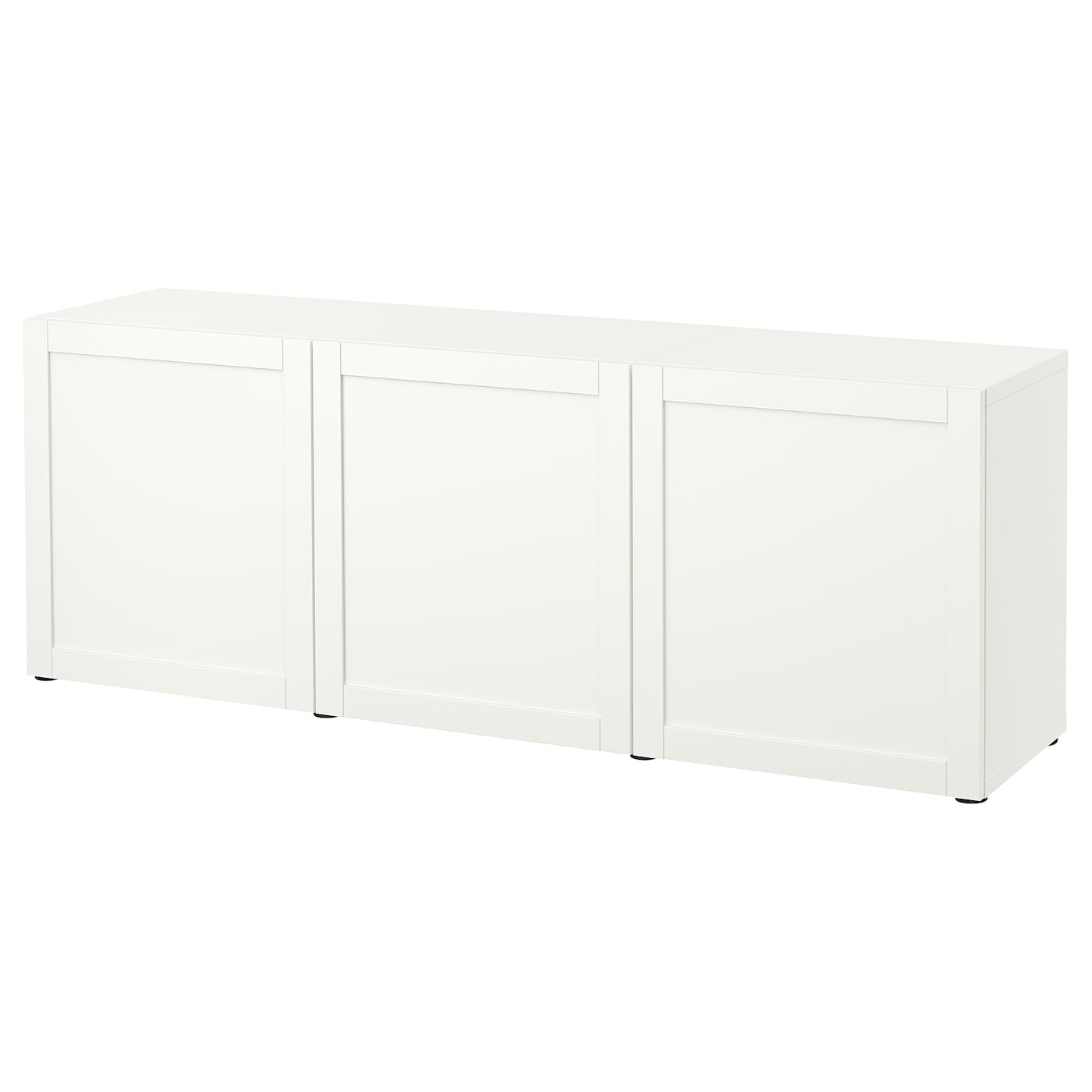 IKEA BESTÅ kombinacja z drzwiami, biały/Hanviken biały, 180x42x65 cm