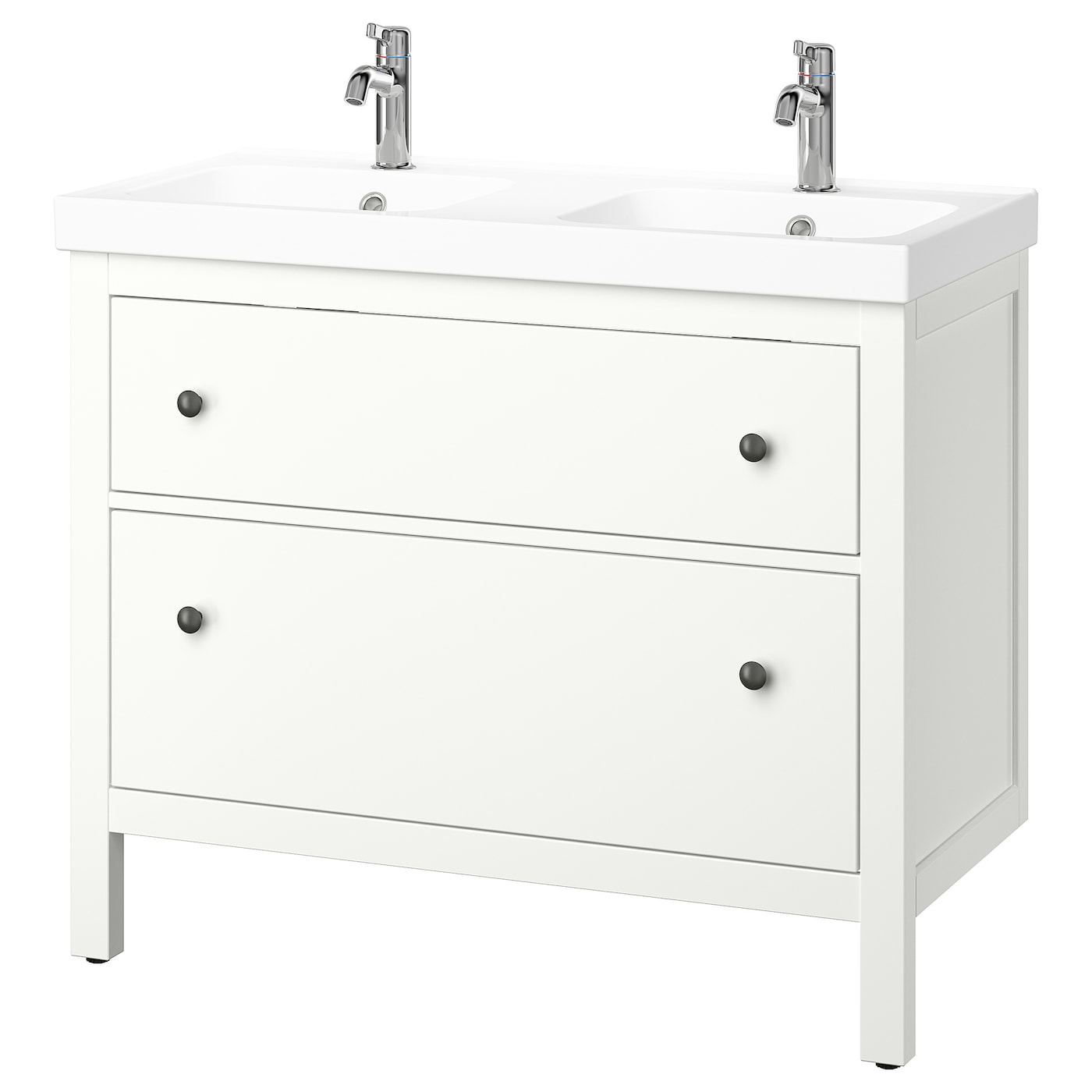 IKEA HEMNES / ORRSJÖN szaf umyw z szufladami/umyw/baterie, biały, 102x49x89 cm