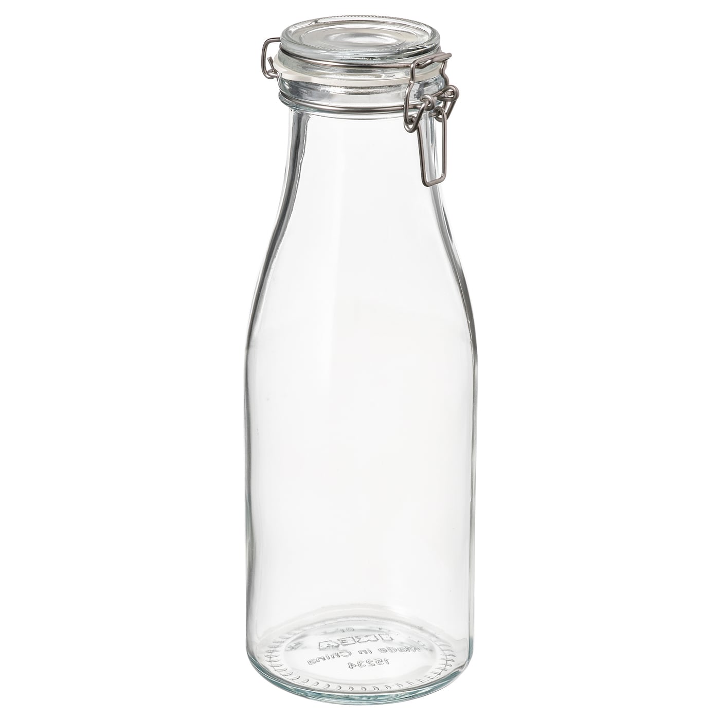 IKEA KORKEN słoik w kształcie butelki z pokr, szkło bezbarwne, 1.4 l