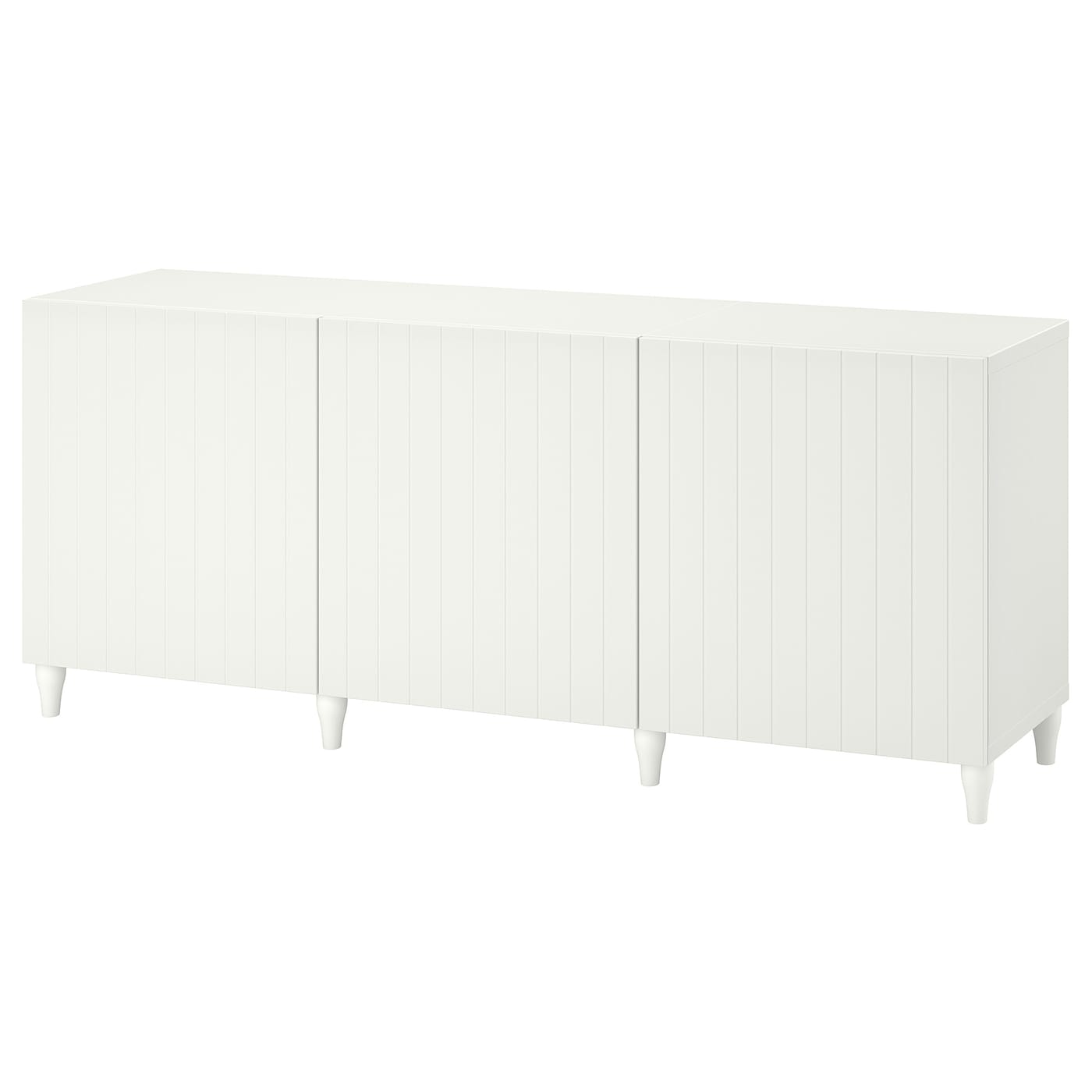 IKEA BESTÅ kombinacja z drzwiami, biały/Sutterviken/Kabbarp biały, 180x42x74 cm