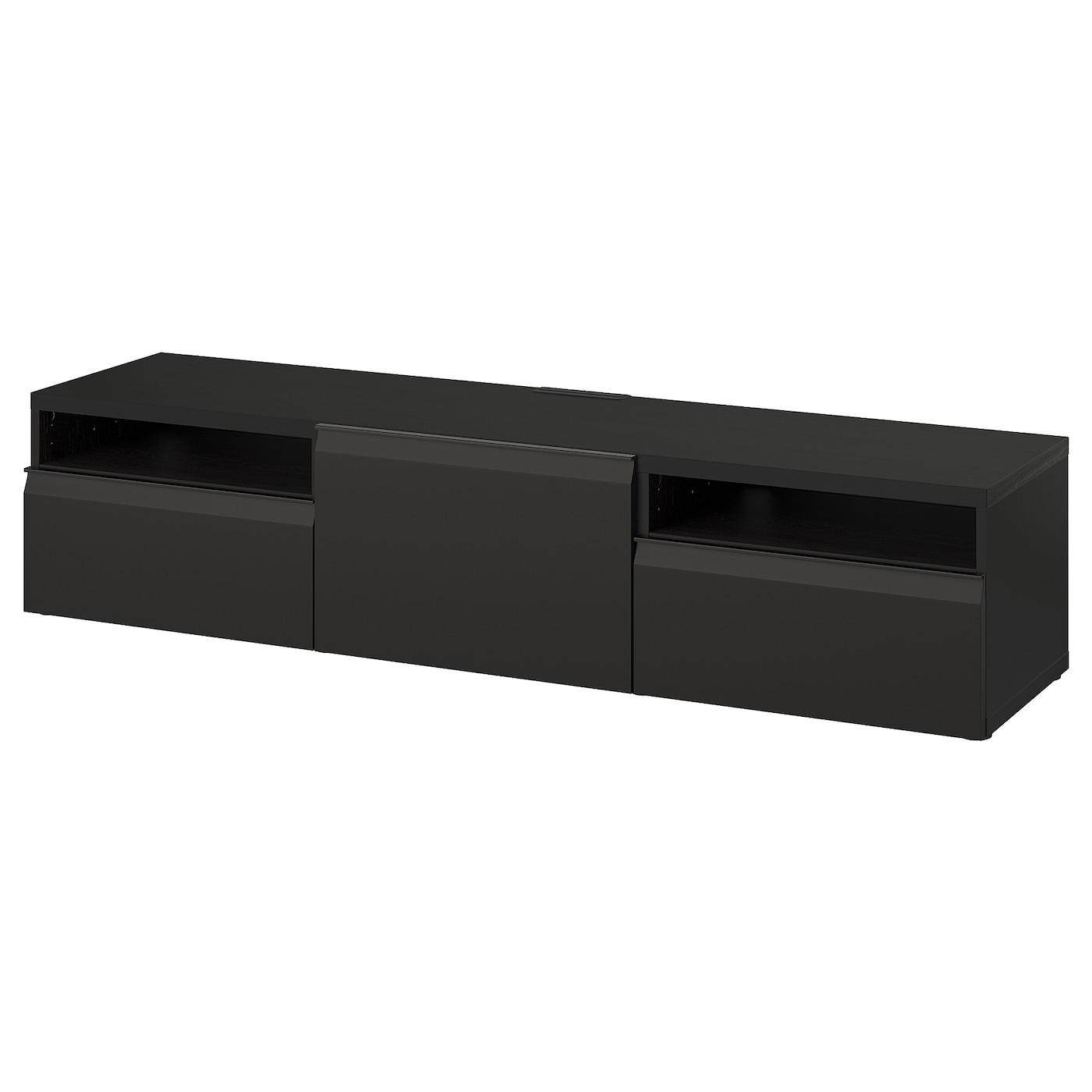 IKEA BESTÅ szafka pod TV, czarnybrąz/Hammarsmed antracyt, 180x42x39 cm