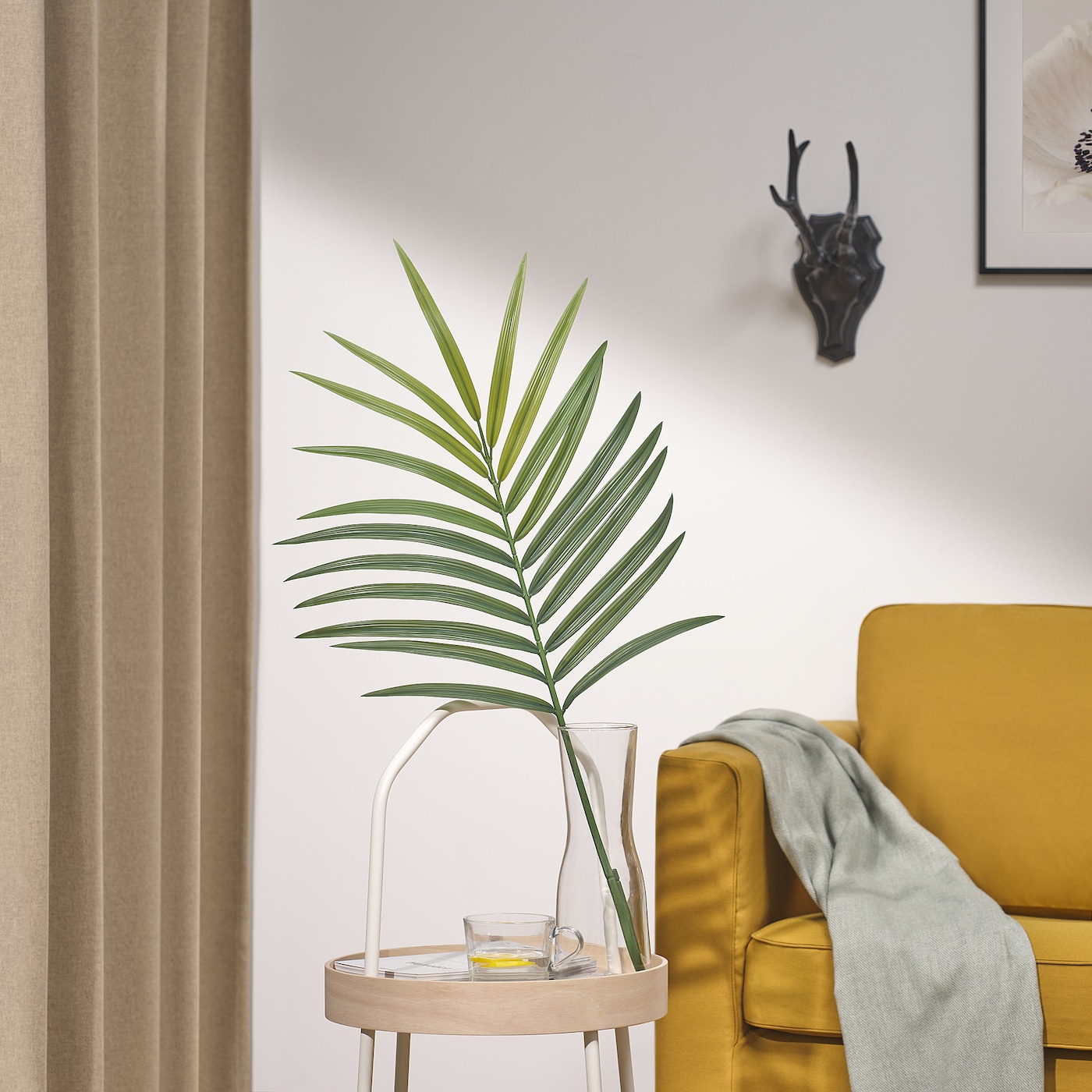 IKEA SMYCKA sztuczny liść, do wewnątrz/na zewnątrz/Palma zielony, 100 cm