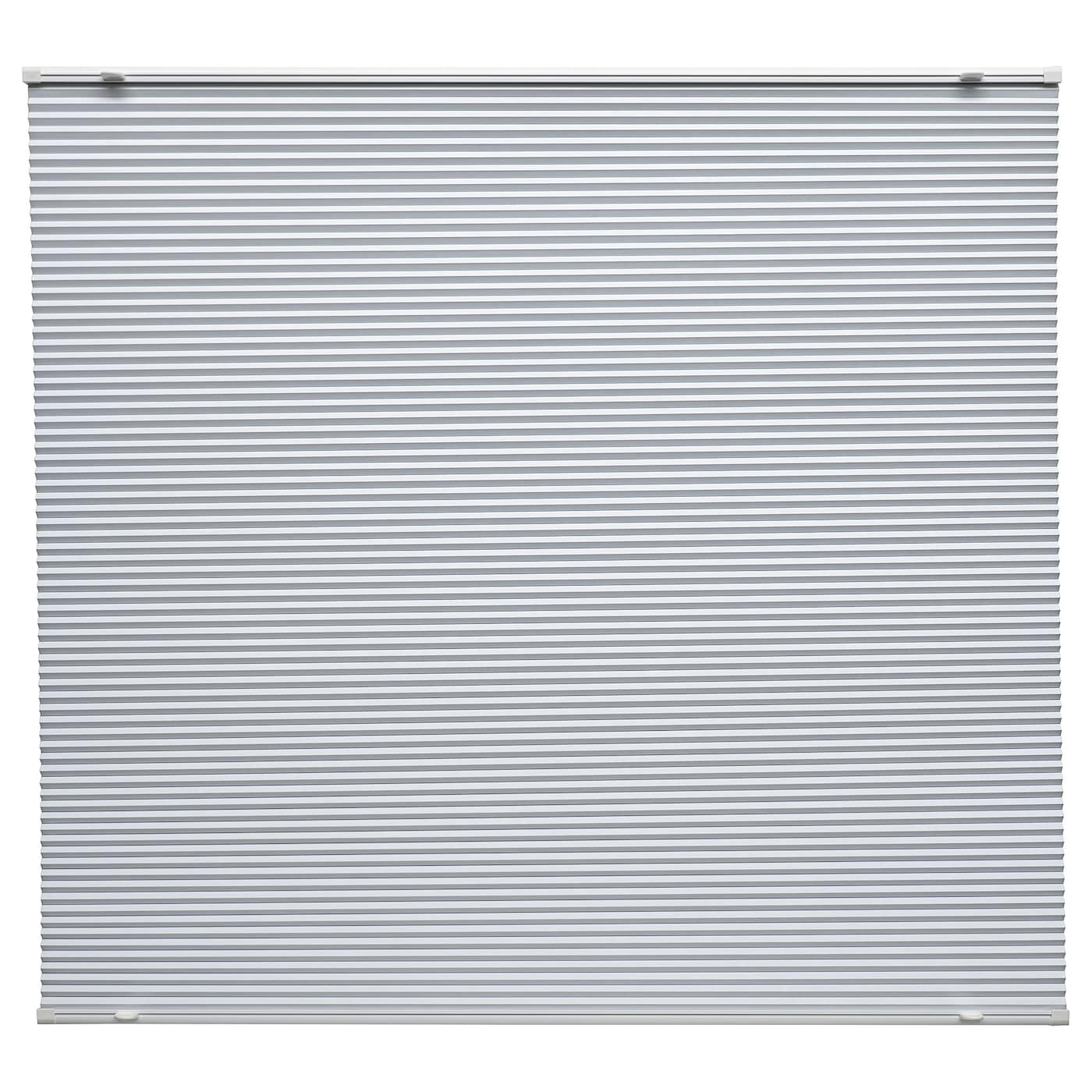 IKEA HORNVALLMO żaluzja plisowana zaciemniająca, biały/z góry do dołu z dołu do góry, 100x130 cm
