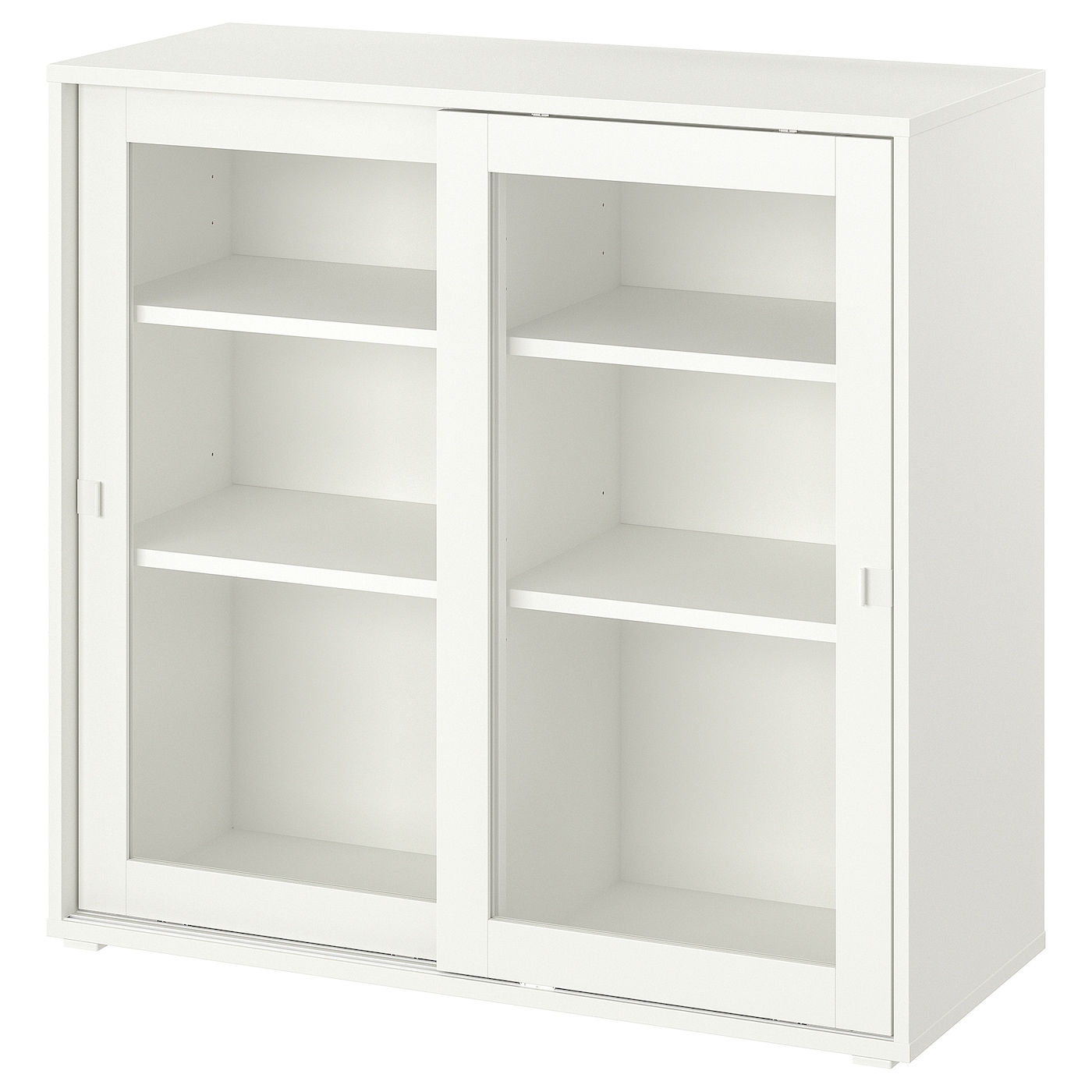 IKEA VIHALS witryna z przesuwanymi drzwiami, biały, 95x37x90 cm