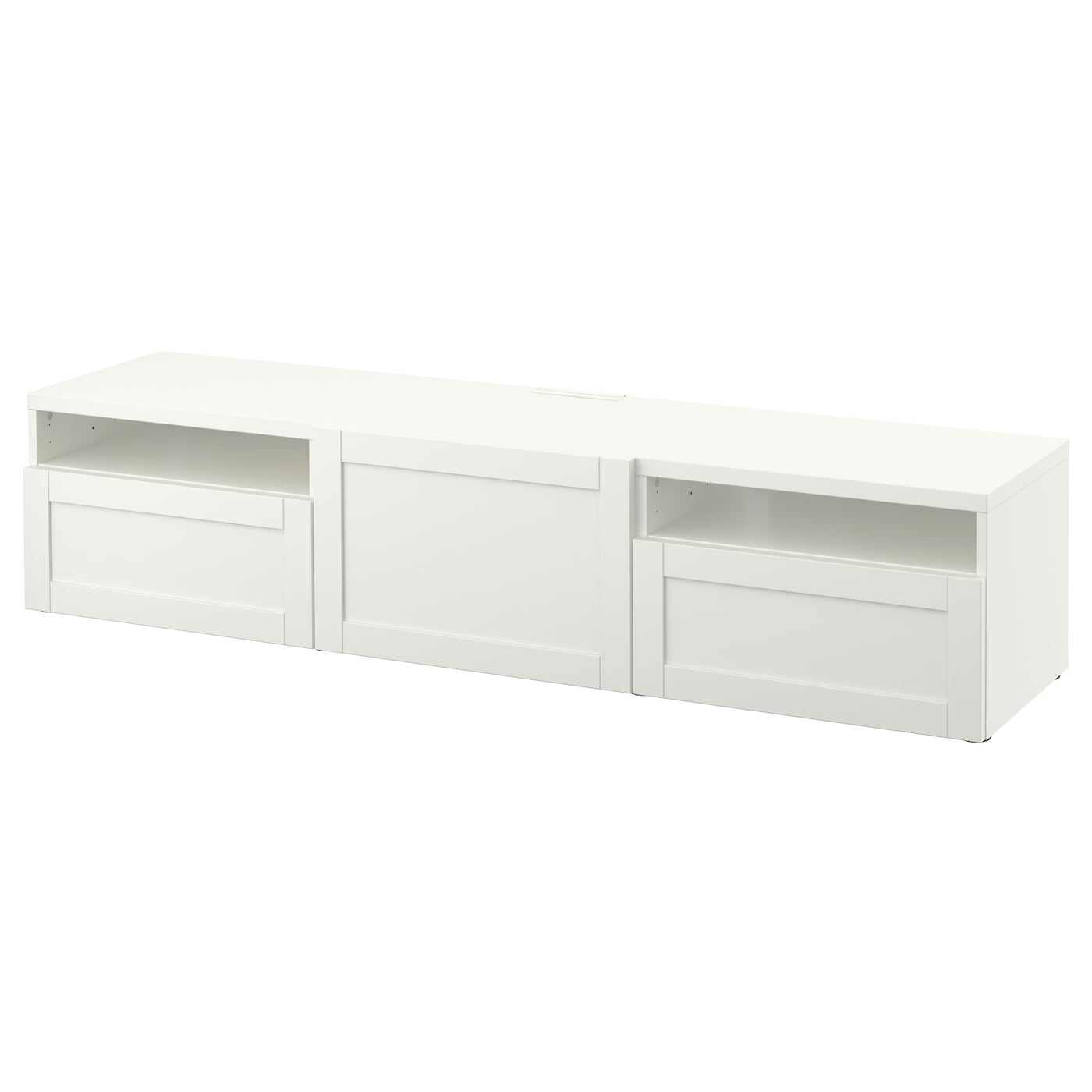 IKEA BESTÅ szafka pod TV, biały/Hanviken biały, 180x42x39 cm
