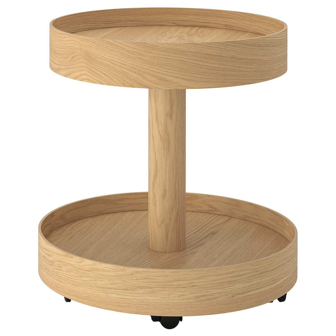 IKEA STOCKHOLM 2025 stolik na kółkach, okl dęb, Wysokość: 55 cm