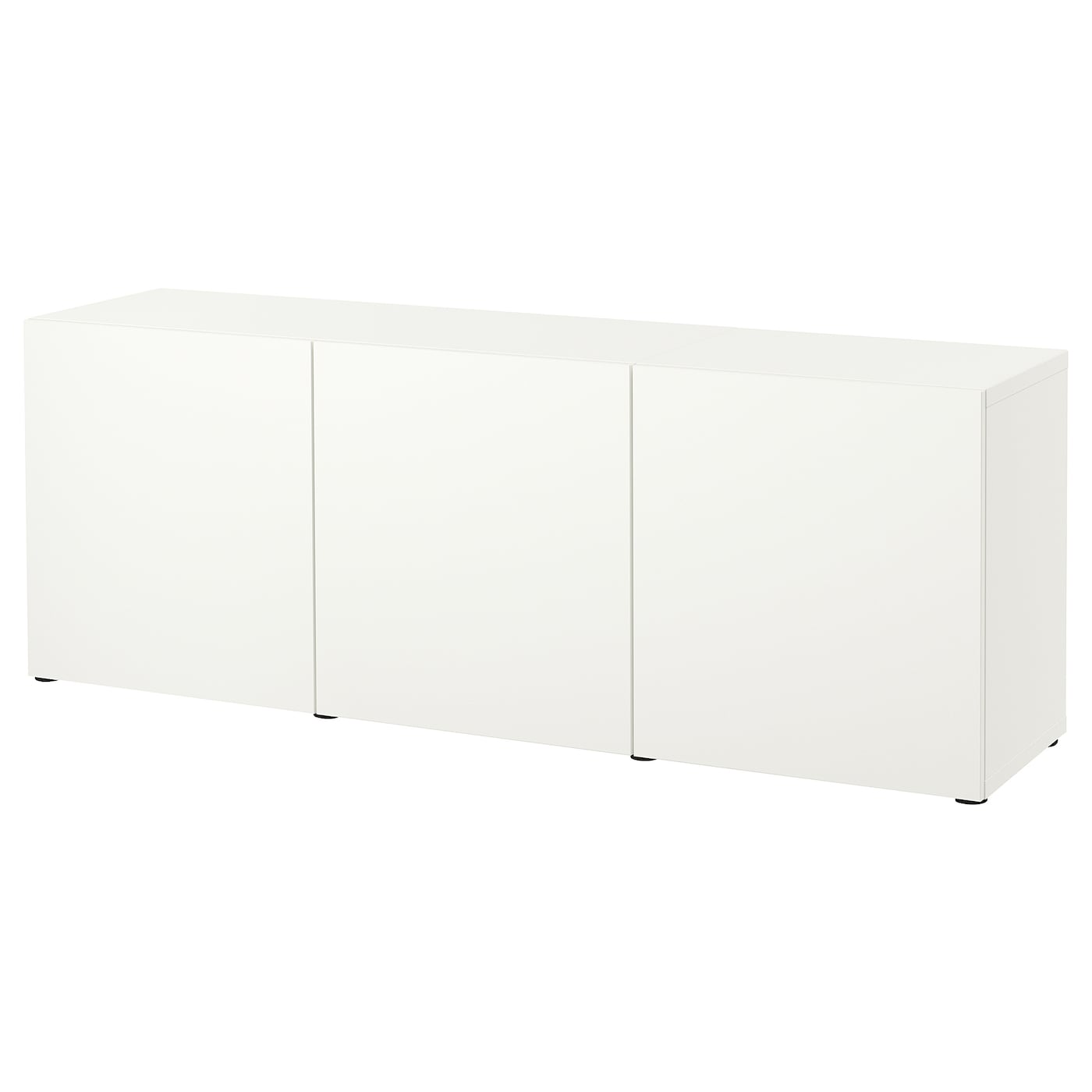 IKEA BESTÅ kombinacja z drzwiami, biały/Lappviken biały, 180x42x65 cm