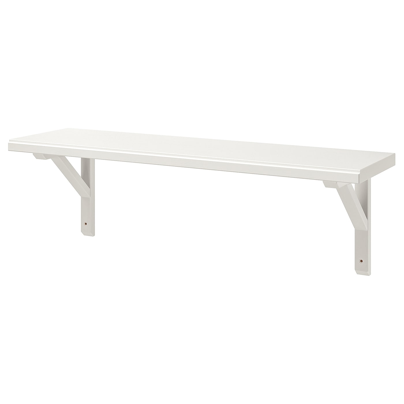 IKEA TRANHULT / SANDSHULT półka ścienna, bejcowana na biało osika, 80x20 cm