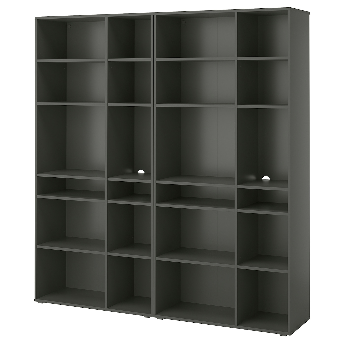 IKEA VIHALS kombinacja regałowa, ciemnoszary, 190x37x200 cm