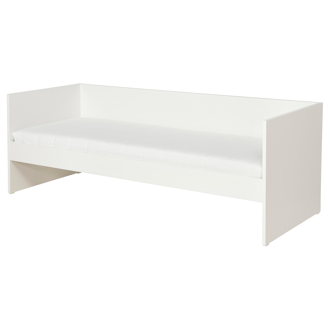 IKEA VIHALS leżanka z 1 materacem, biały/Åfjäll twardy, 80x200 cm