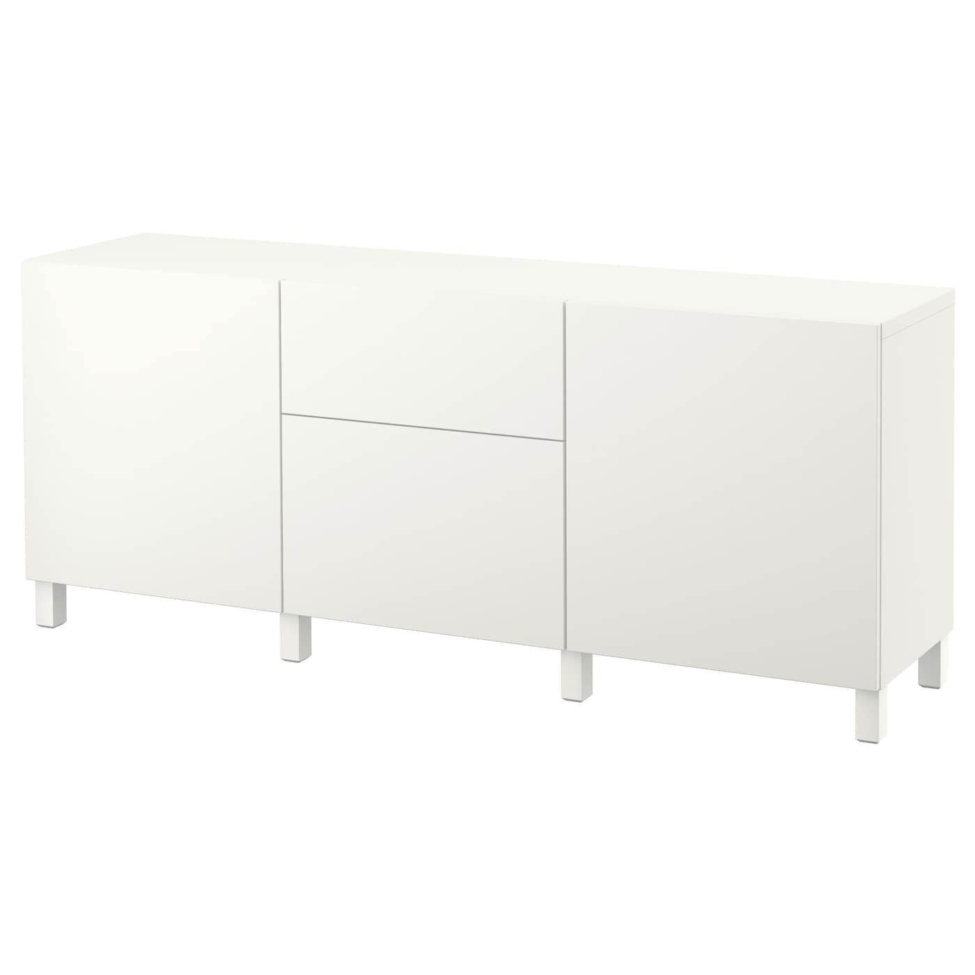 IKEA BESTÅ kombinacja z szufladami, biały/Lappviken/Stubbarp biały, 180x42x74 cm