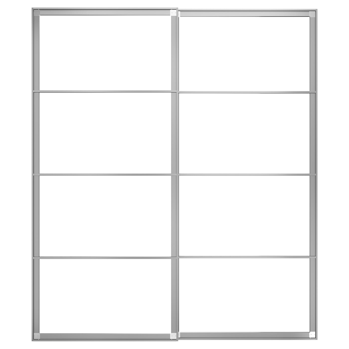 IKEA PAX obudowa drzwi przes. z prowadnicami, aluminium, 200x236 cm