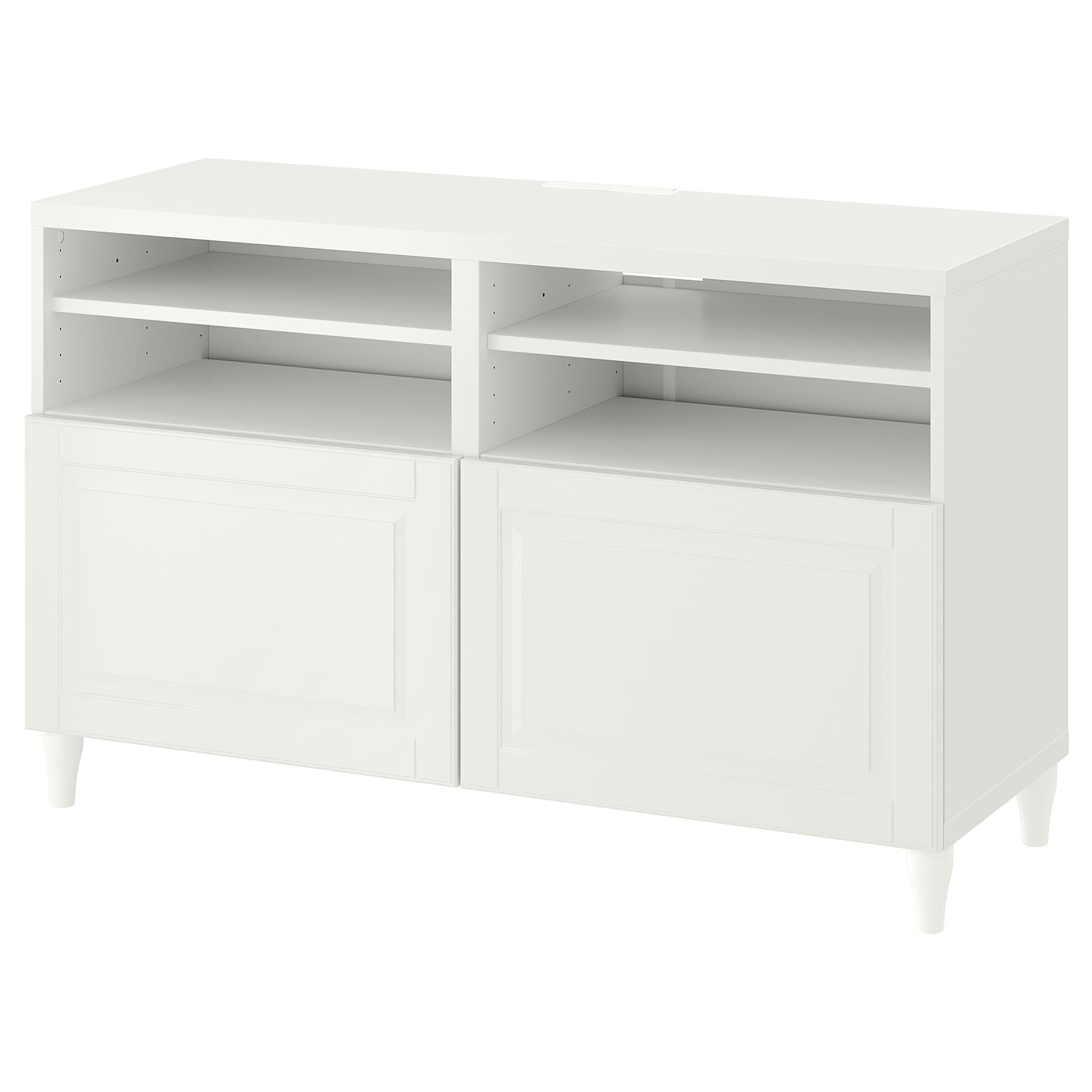 IKEA BESTÅ ława TV z drzwiami, biały/Smeviken/Kabbarp biały, 120x42x74 cm
