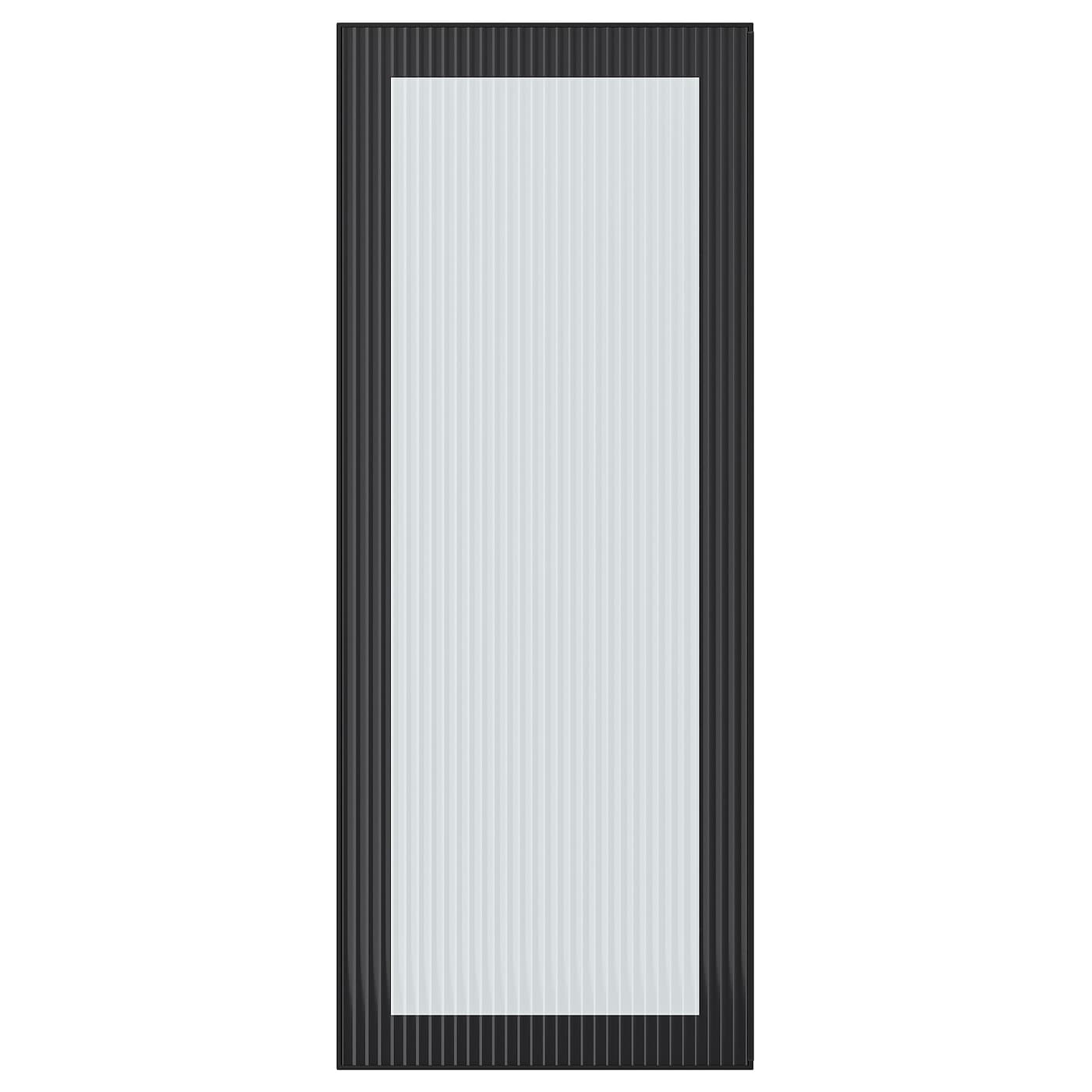 IKEA HEJSTA drzwi szklane, antracyt/szkło ryflowane, 40x100 cm