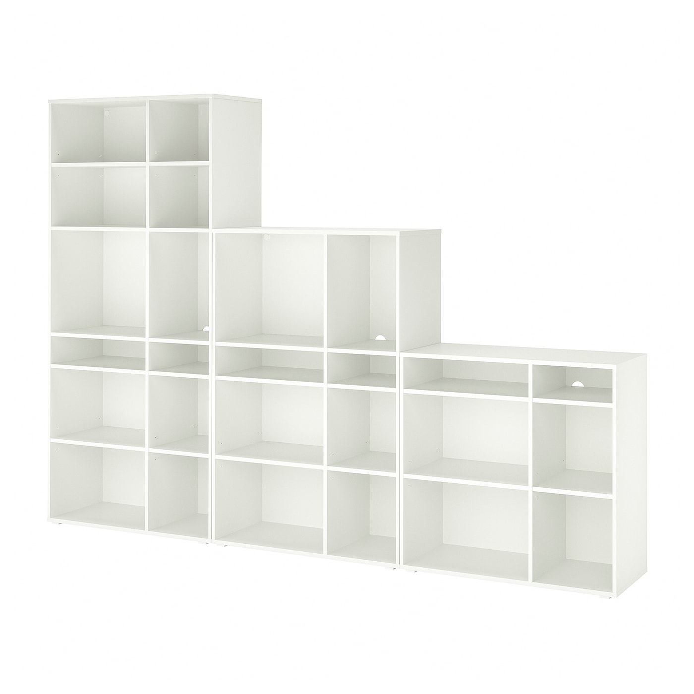 IKEA VIHALS kombinacja regałowa, biały, 286x37x200 cm