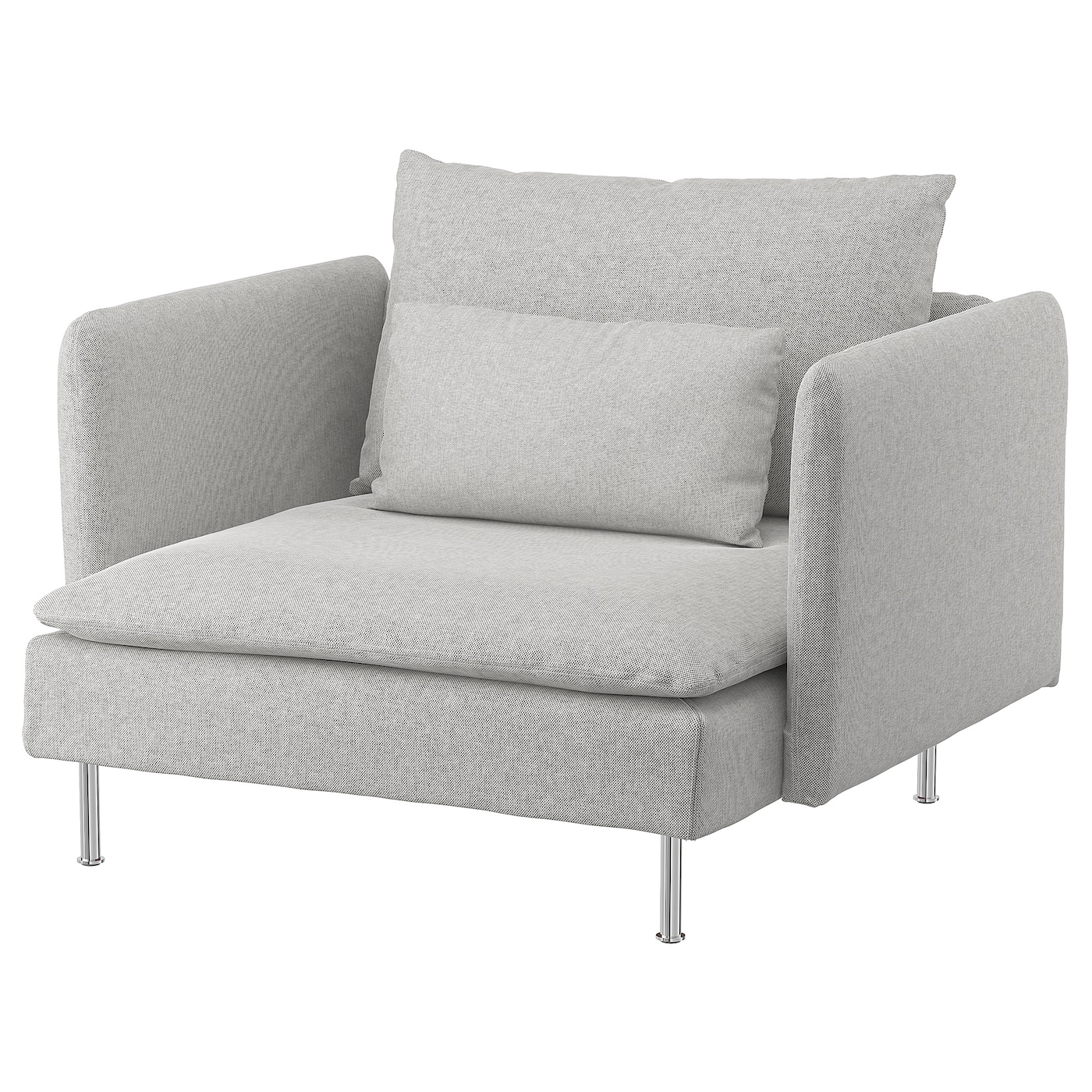 IKEA SÖDERHAMN fotel, Tallmyra biały/czarny, Szerokość: 105 cm