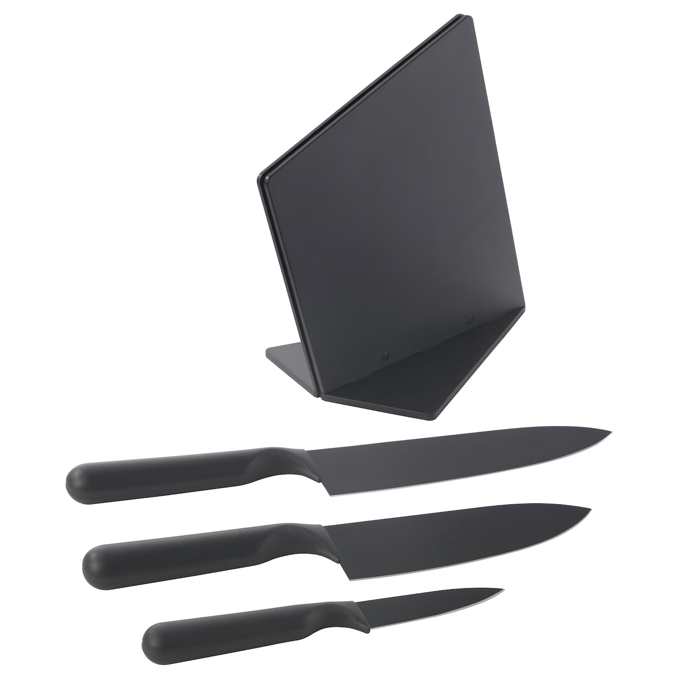 IKEA JÄMFÖRA blok z 3 nożami, czarny, Długość: 27 cm