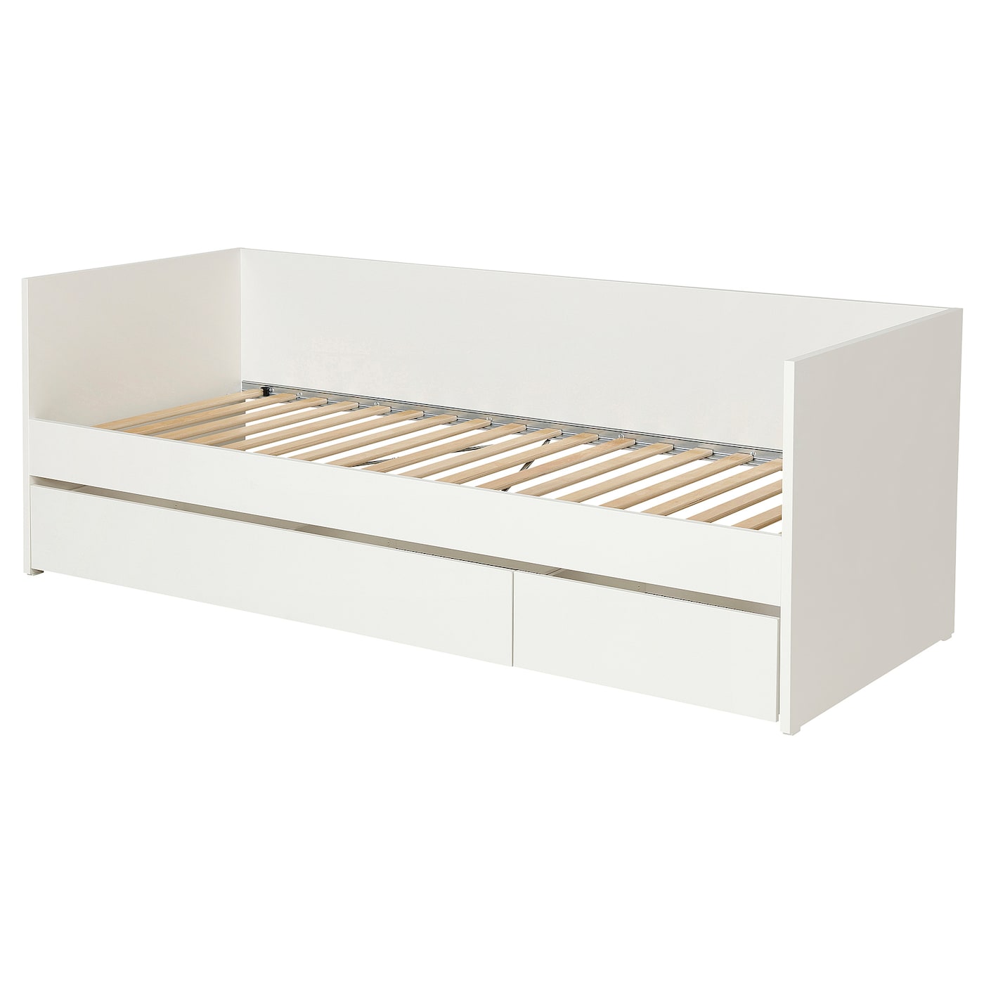 IKEA VIHALS rama leżanki z pojemnikami, biały, 80x200 cm