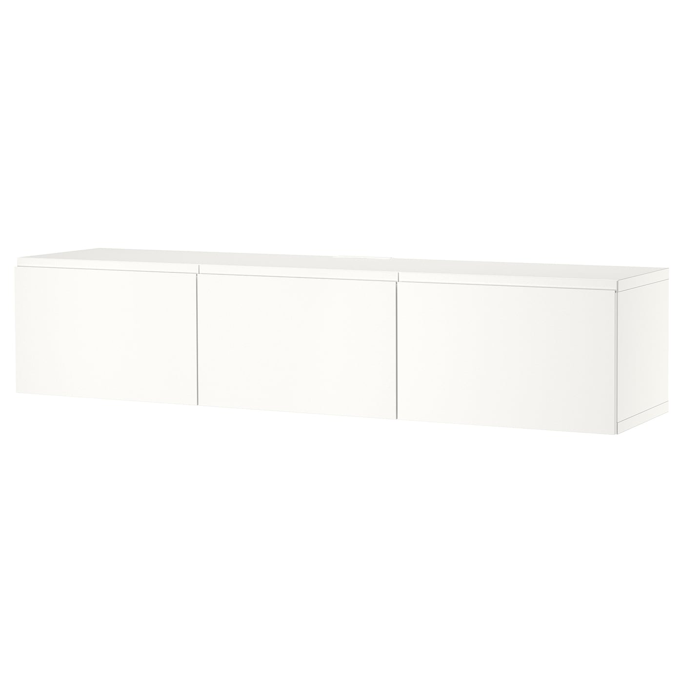 IKEA BESTÅ ława TV z drzwiami, biały/Västerviken biały, 180x42x38 cm