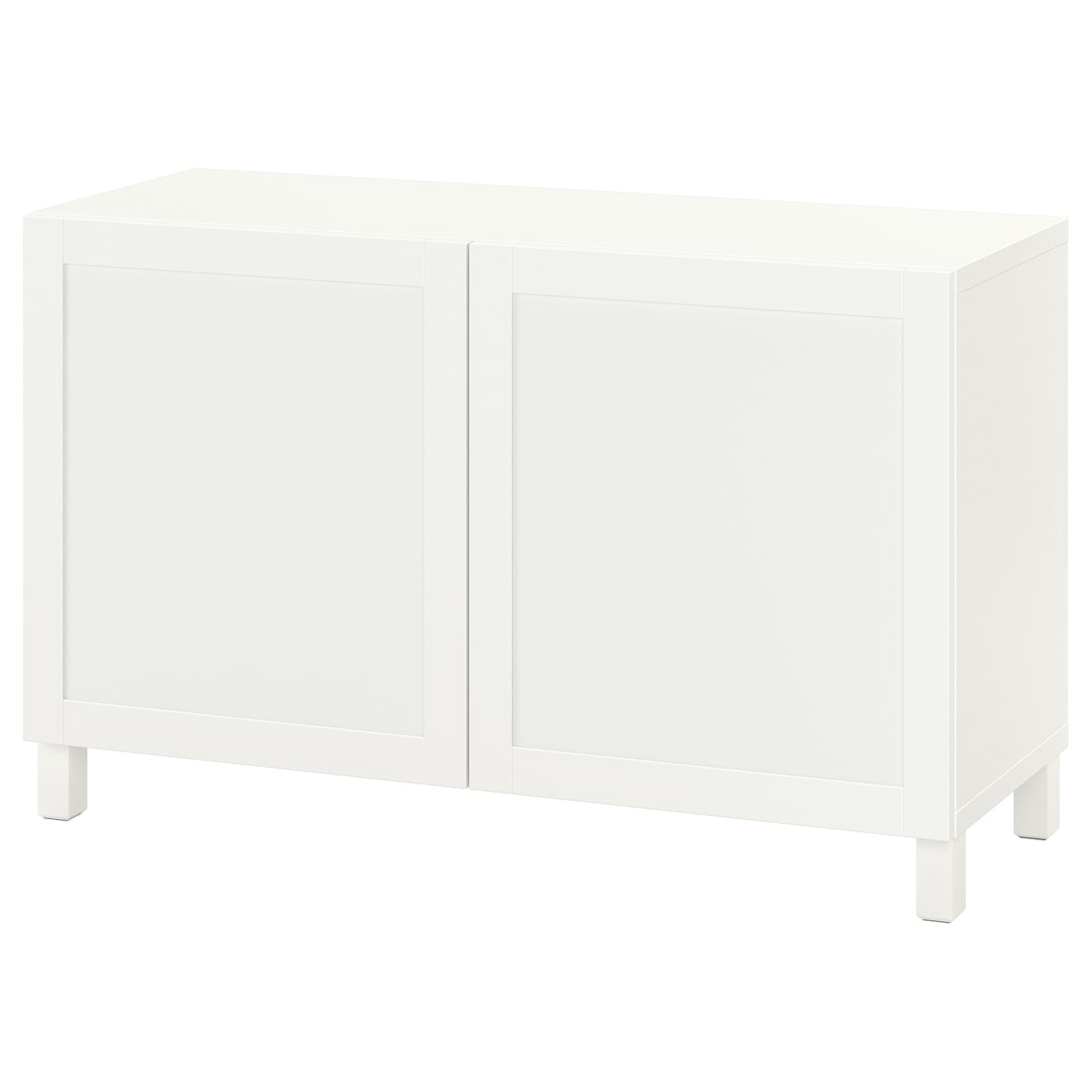 IKEA BESTÅ kombinacja z drzwiami, biały/Hanviken/Stubbarp biały, 120x42x74 cm